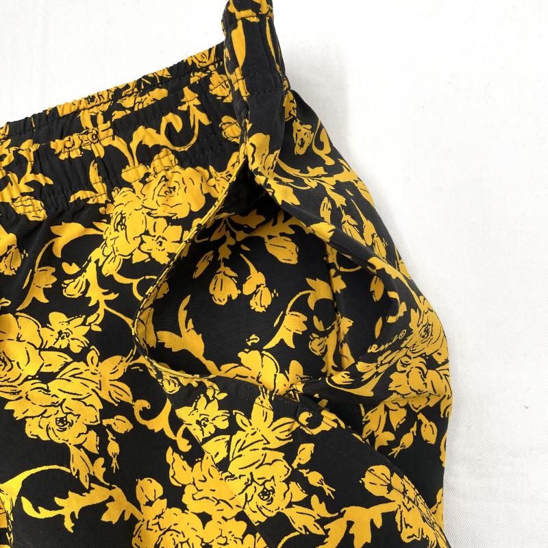 中古】Supreme 20SS Warm Up Pants Black Floral サイズXL イエロー