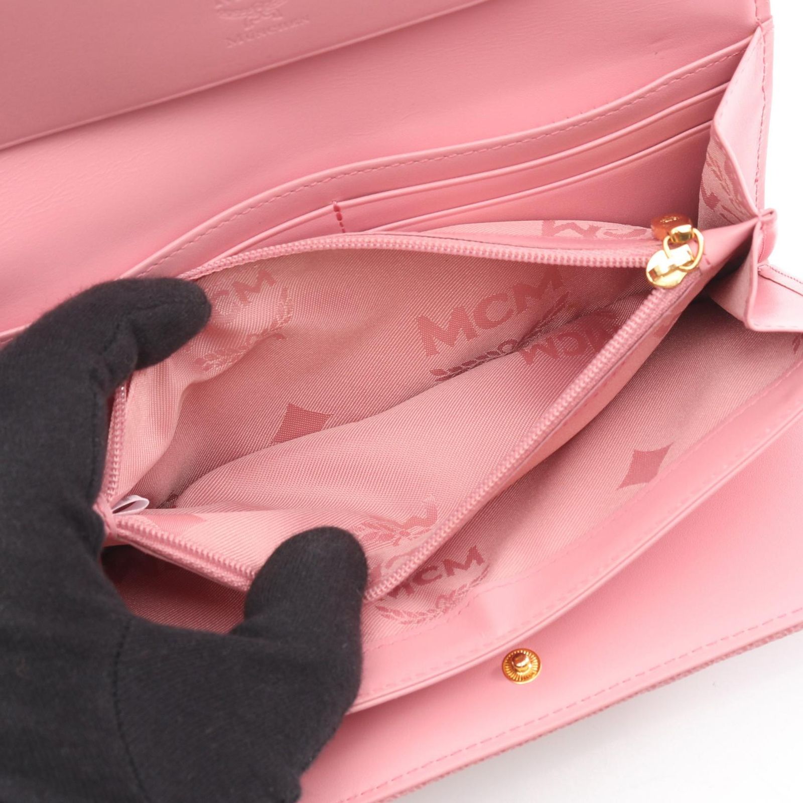 エム・シー・エム MCM 二つ折り長財布 ヴィセトス マルチ レザー PVC 