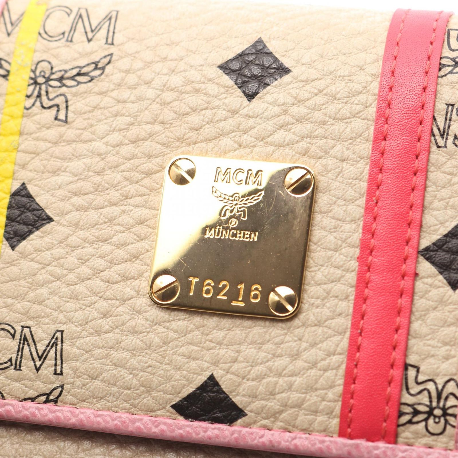エム・シー・エム MCM 二つ折り長財布 ヴィセトス マルチ レザー PVC 