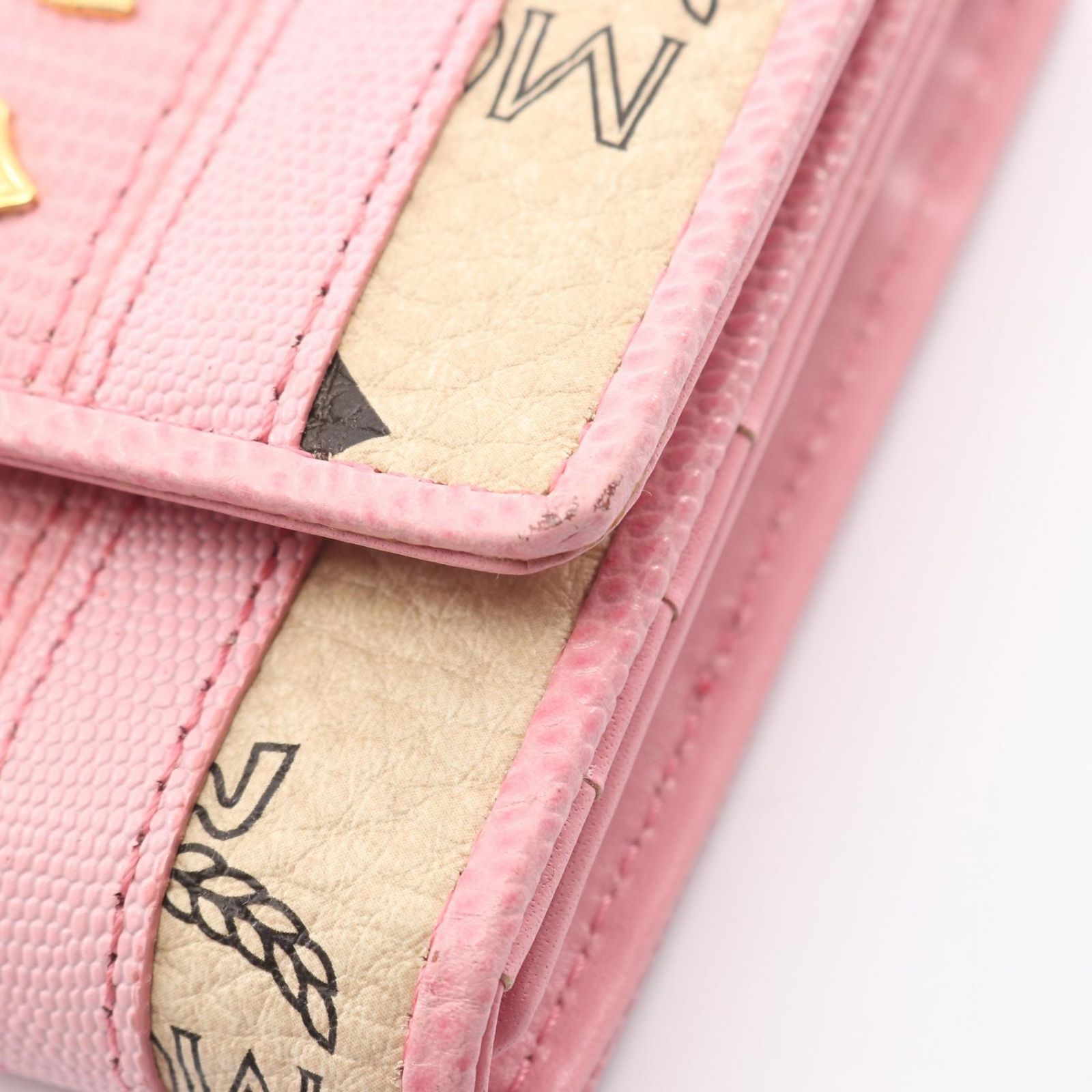 エム・シー・エム MCM 二つ折り長財布 ヴィセトス マルチ レザー PVC 