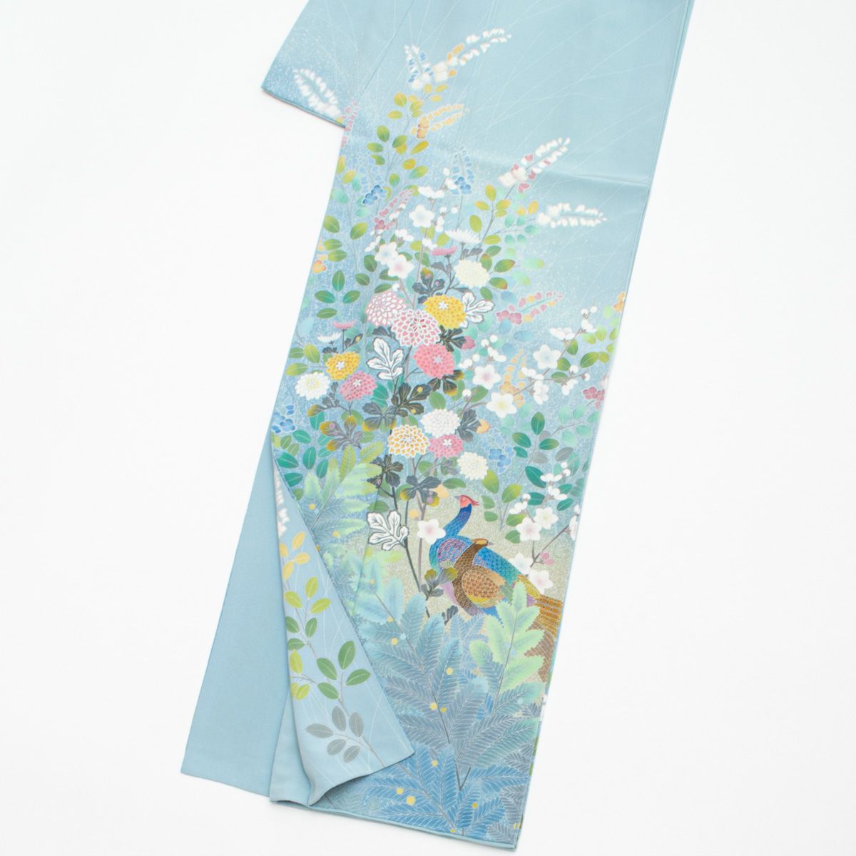 ［7156］訪問着 美品 花籬文 ロング丈 一つ紋 隅立て四つ目 正絹 着物 袷 7156］訪問着 美品 花籬文 ロング丈 一つ紋 隅立て四つ目 正絹 着物 袷