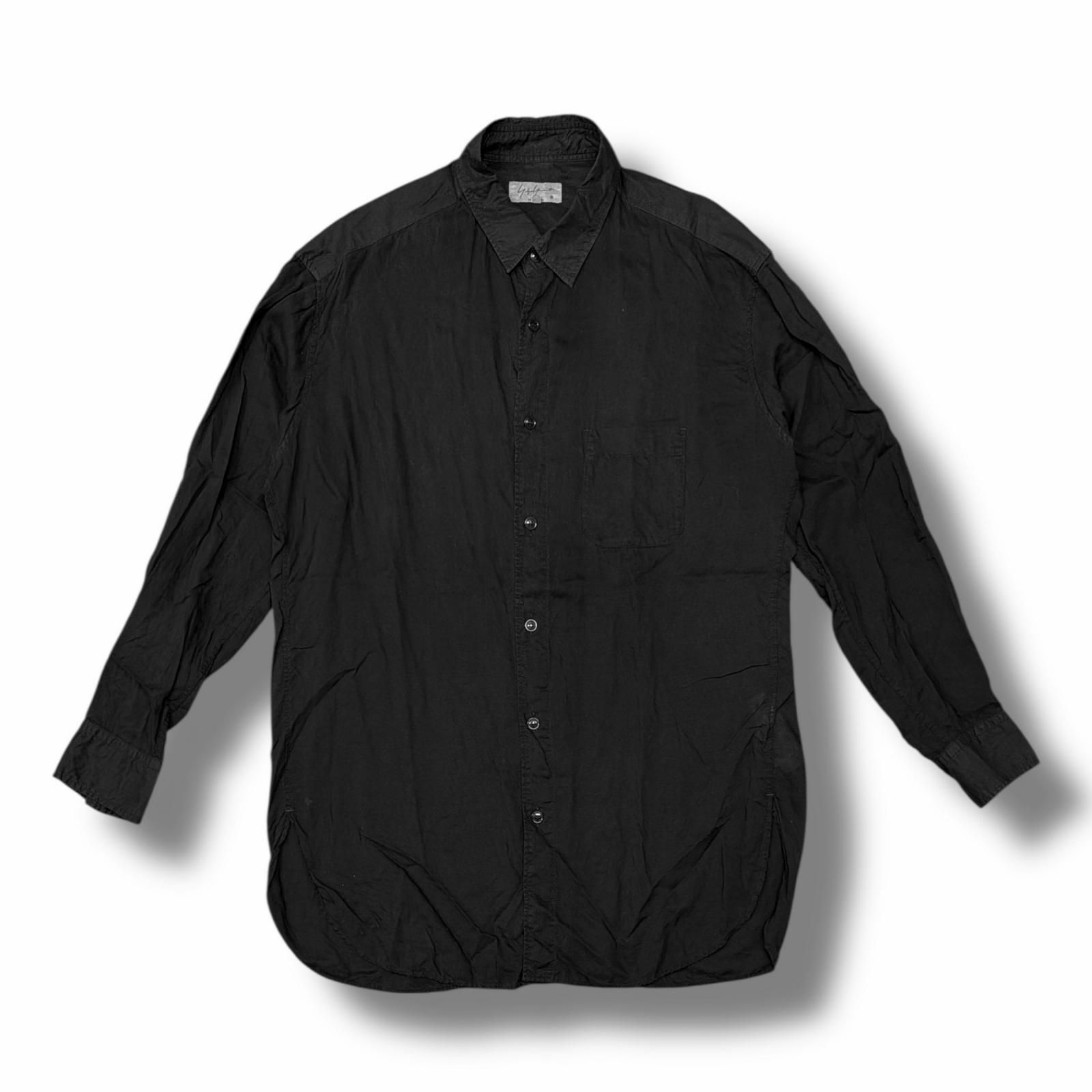 ヨウジヤマモト ロングシャツ テンセル　2018SS Yohji Yamamoto POUR HOMME 18SS テンセルロングシャツ 長袖 シャツ