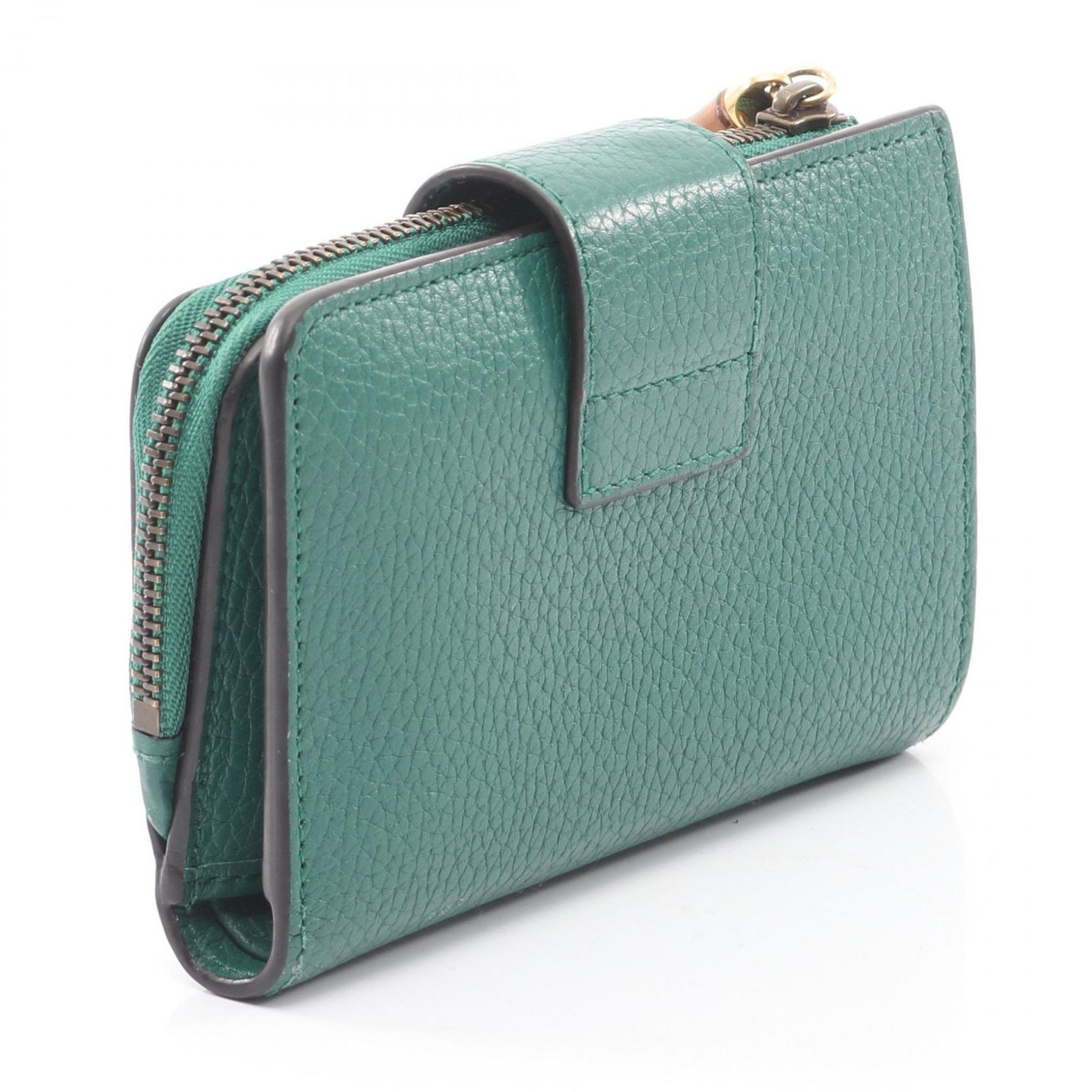 グッチ GUCCI 二つ折り財布 バンブー ダブルG ミディアム ウォレット