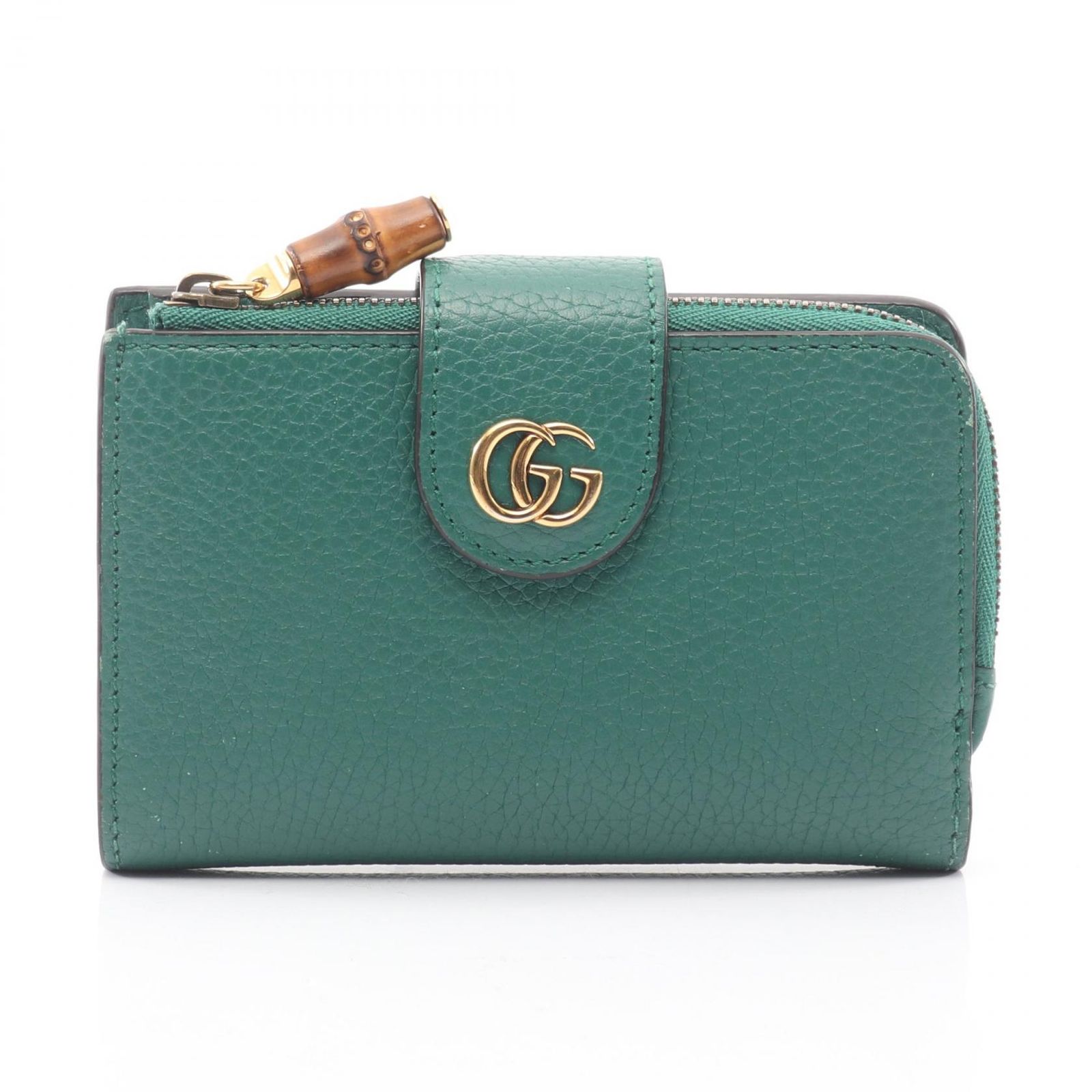 グッチ GUCCI 二つ折り財布 バンブー ダブルG ミディアム ウォレット 