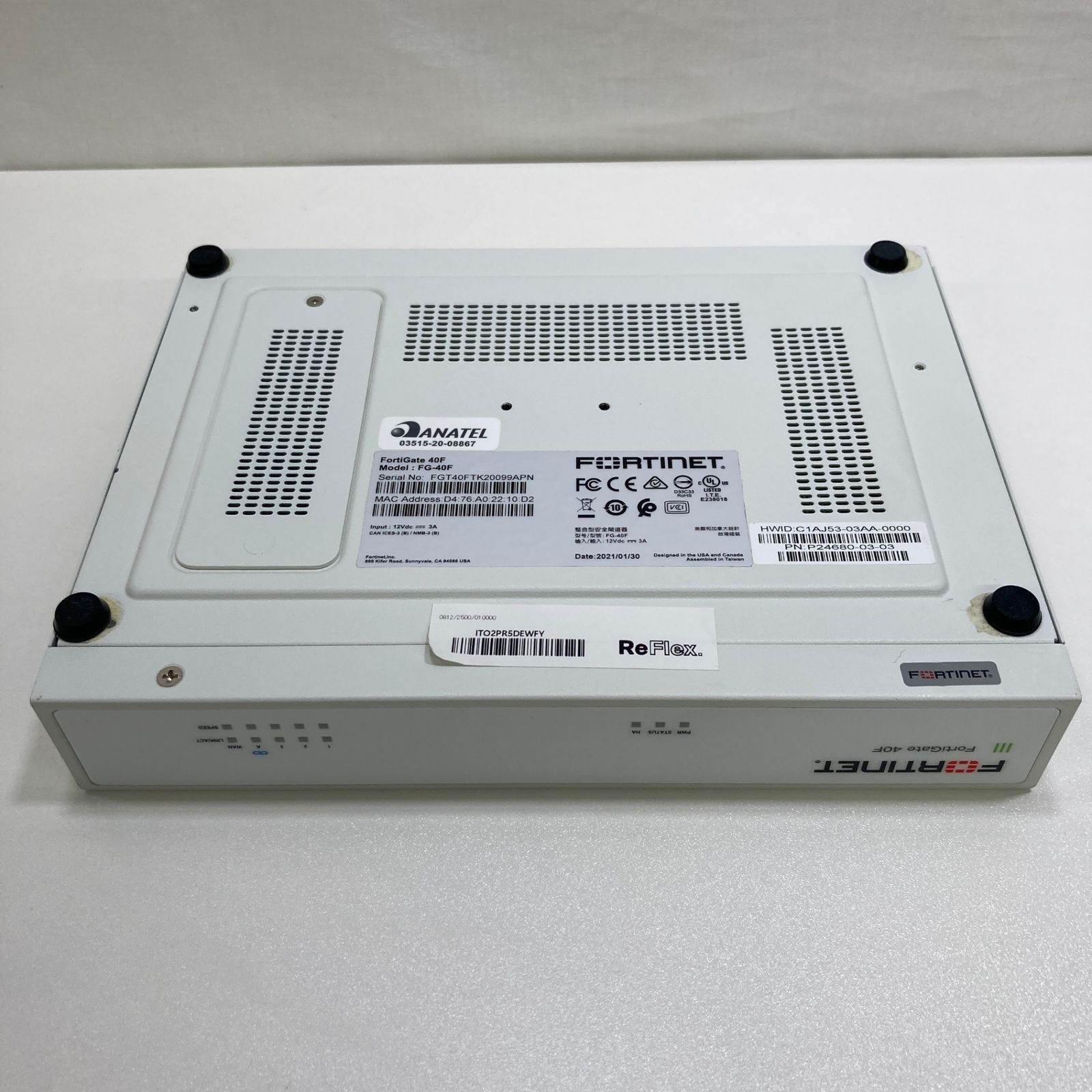 【中古】 FortiGate 40F（初期化済み） 中古】FortiGate 40F 初期化済 7日間保証 - メルカリ