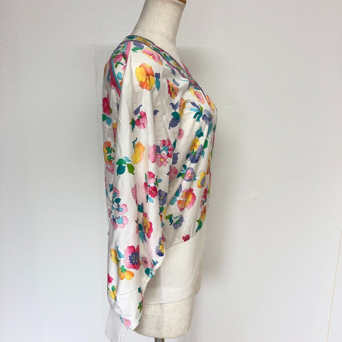 値下げ交渉歓迎] LEONARD レオナール 綿100% 総柄 花柄 カットソー M