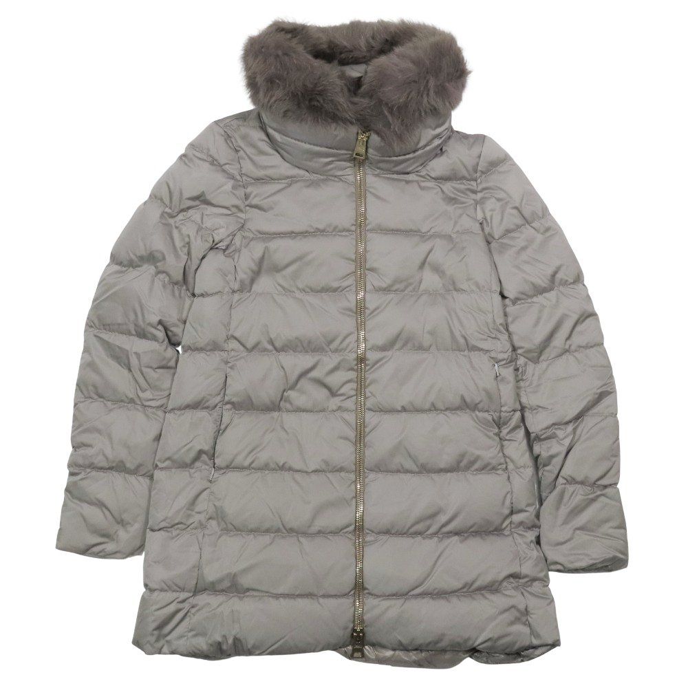 美品 HERNO ヘルノ Aライン ダウンコート ダウンジャケット フォックス