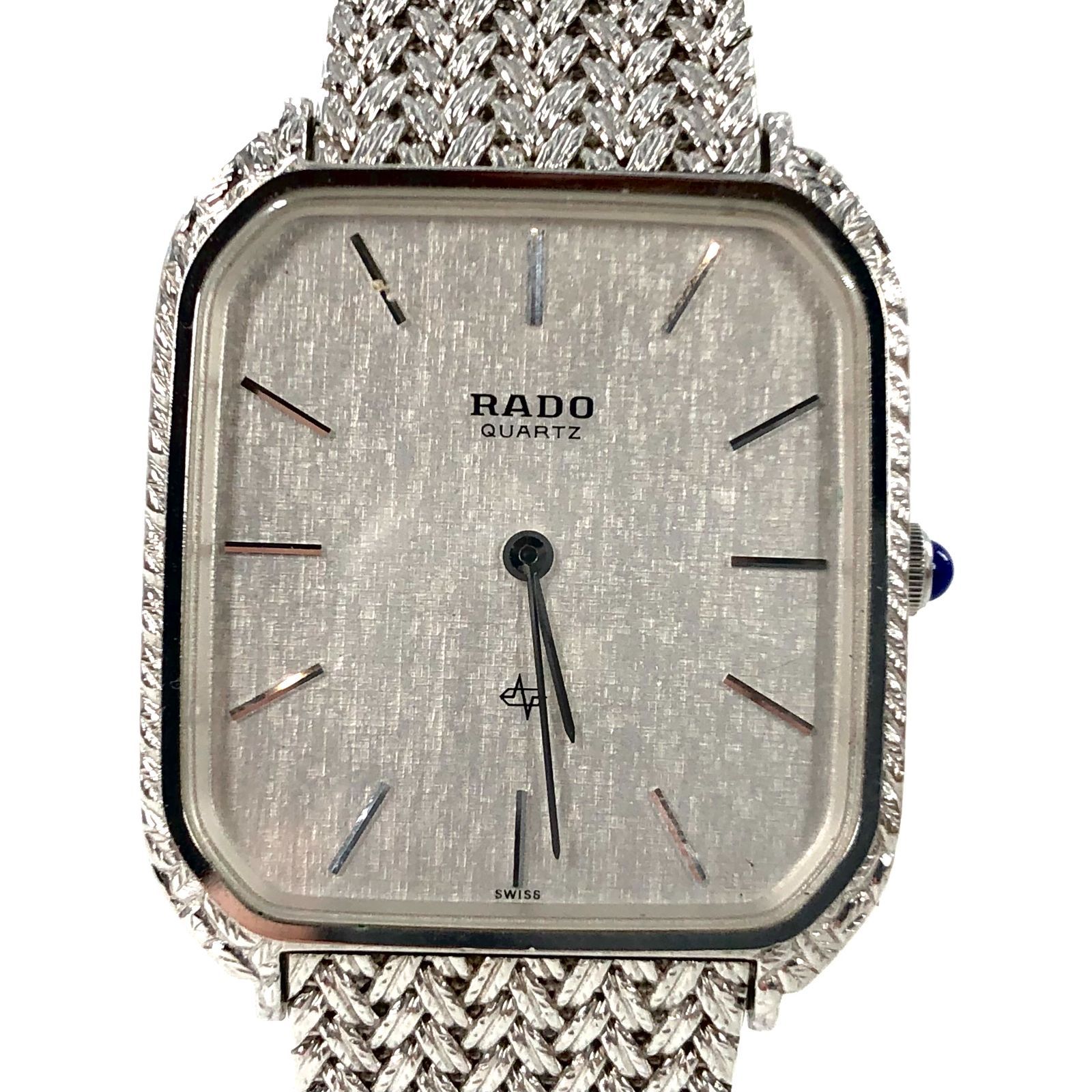 RADO ラドー 128.9500.2 QZ/SS スクエア シルバー文字盤 メンズ腕時計 