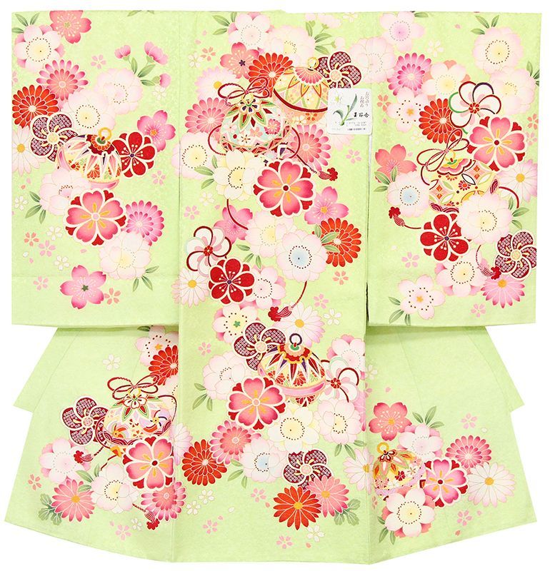 記念感謝祭☆新品正絹特撰京友禅伝統工芸染祝い王朝花すず文に四季花多