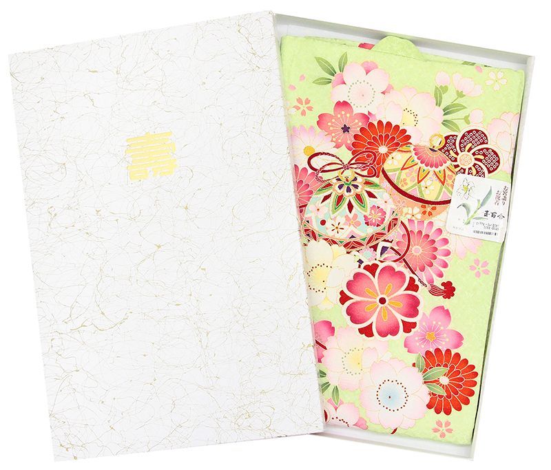 記念感謝祭☆新品正絹特撰京友禅伝統工芸染祝い王朝花すず文に四季花多