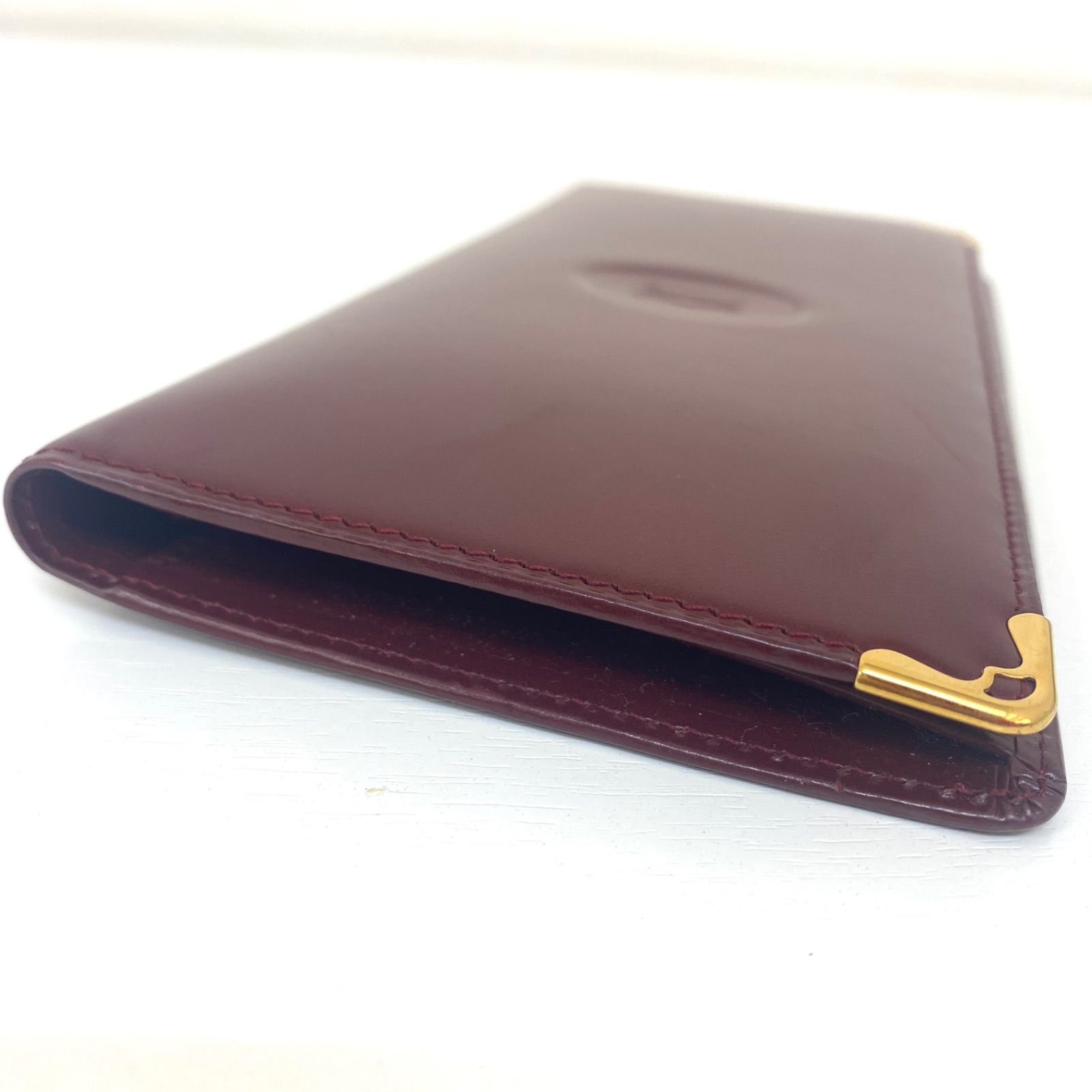 カルティエ ブラックレザー 長財布 エンボスロゴ 【公式通販】