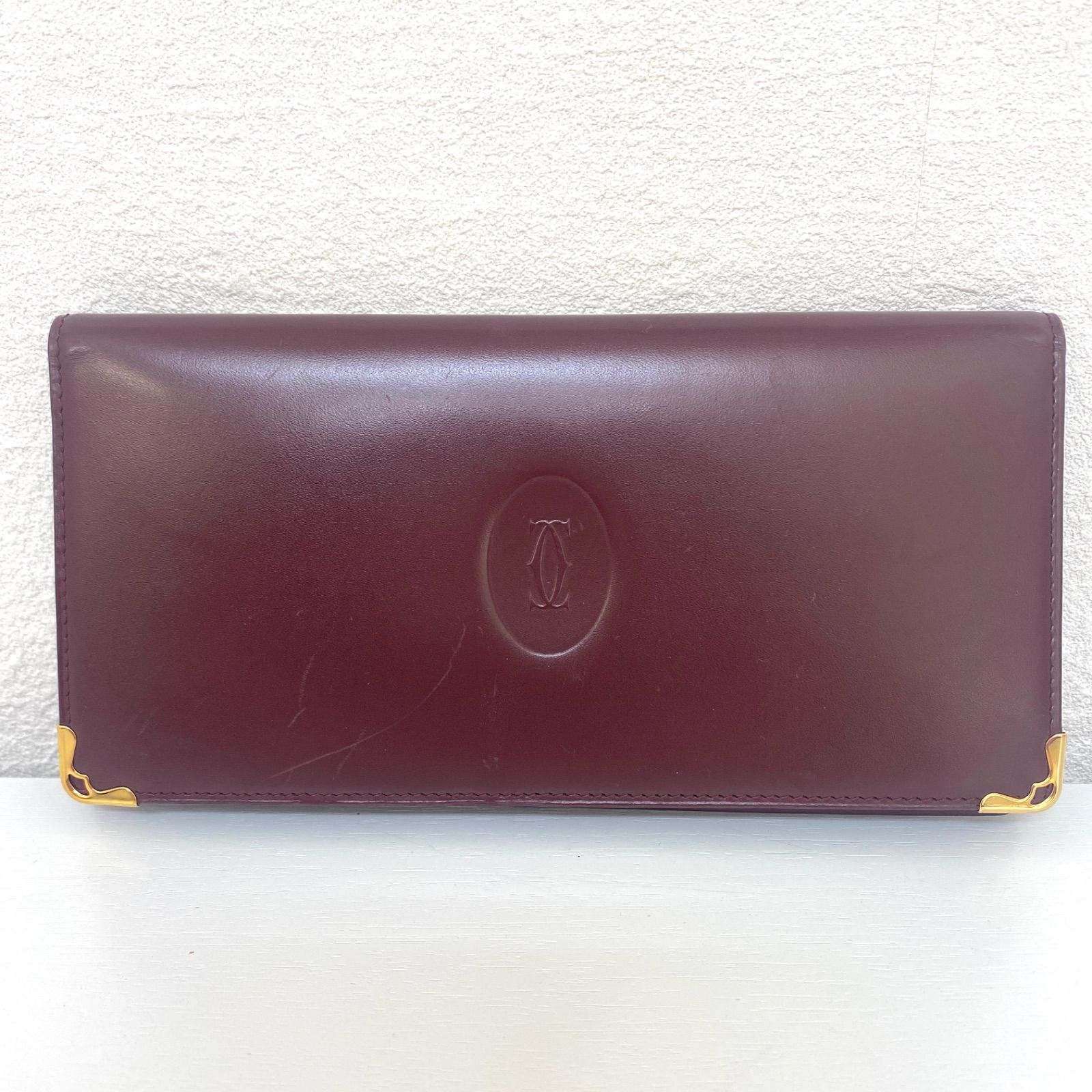 Cartier カルティエ マストライン 長財布 エンボスロゴ レザー