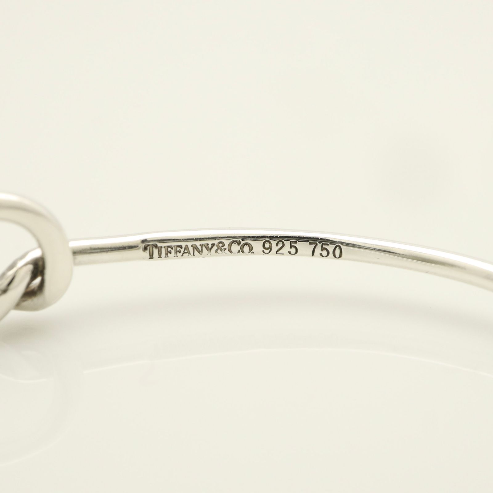 美品】ティファニー TIFFANY&Co. ラブ ノット バングル ブレスレット 