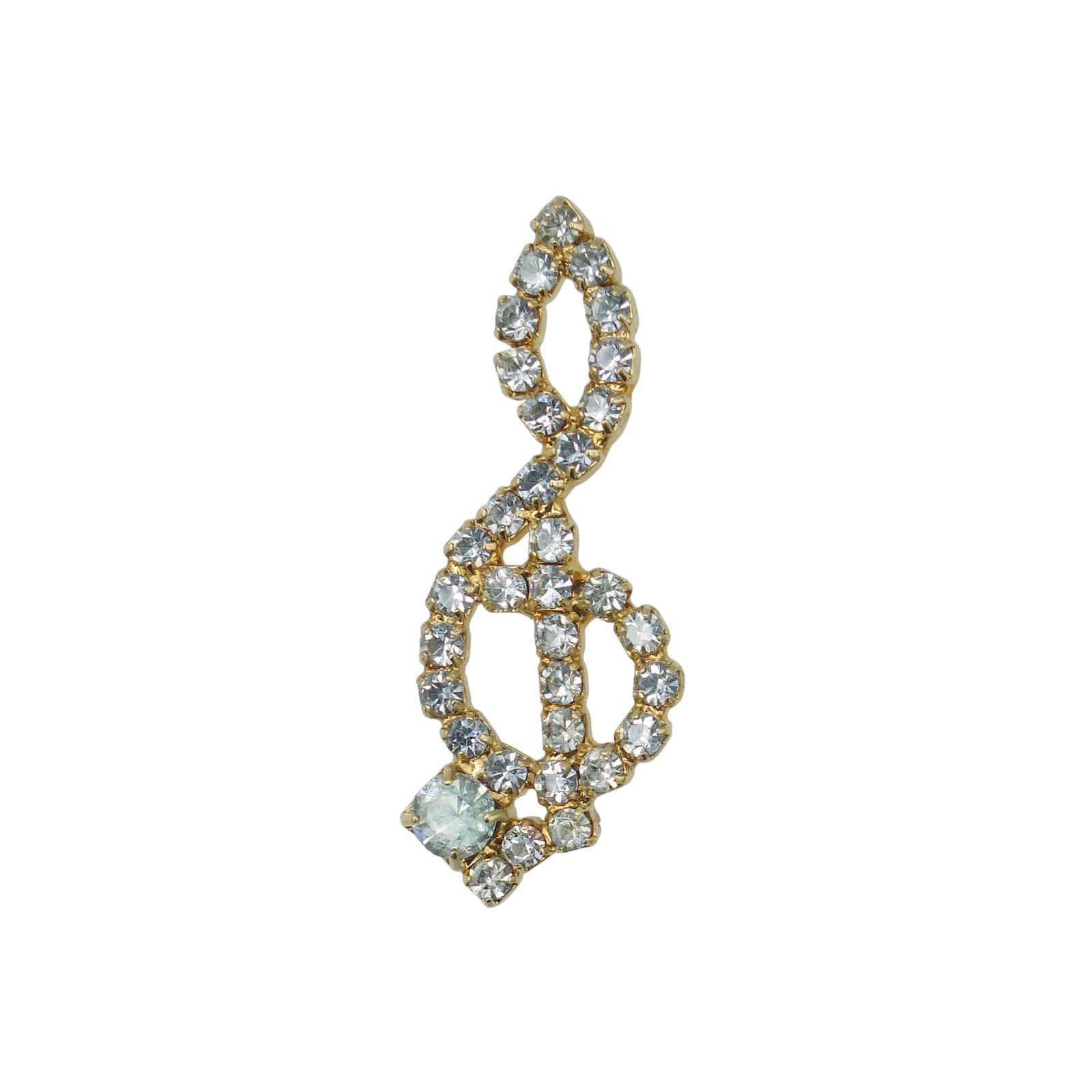 ト音記号 ラインストーン ピンズ 音符 ピンバッジ ラペルピン