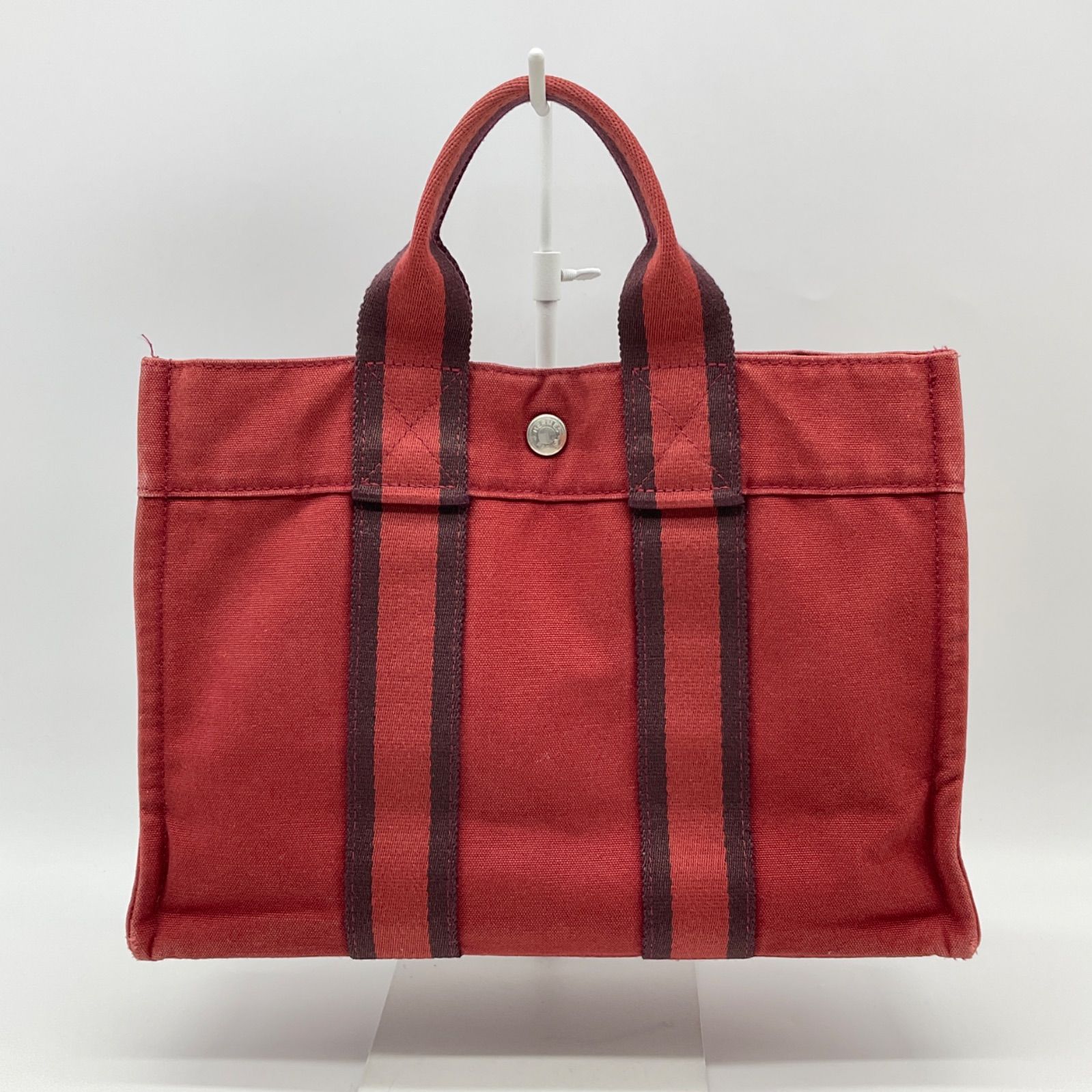 HERMES エルメス フールトゥPM トートバッグ ハンドバッグ コットン 