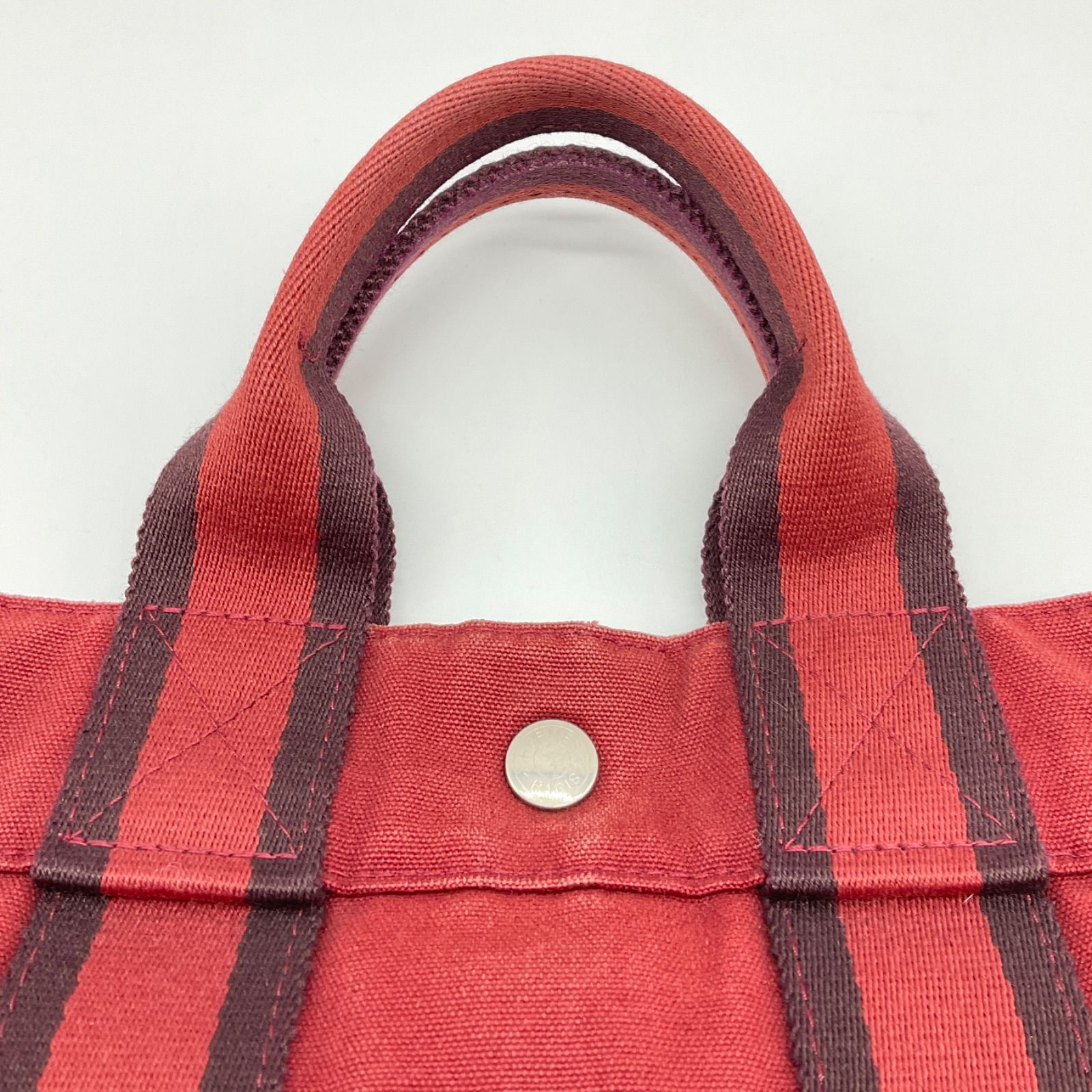 HERMES エルメス フールトゥPM トートバッグ ハンドバッグ コットン 