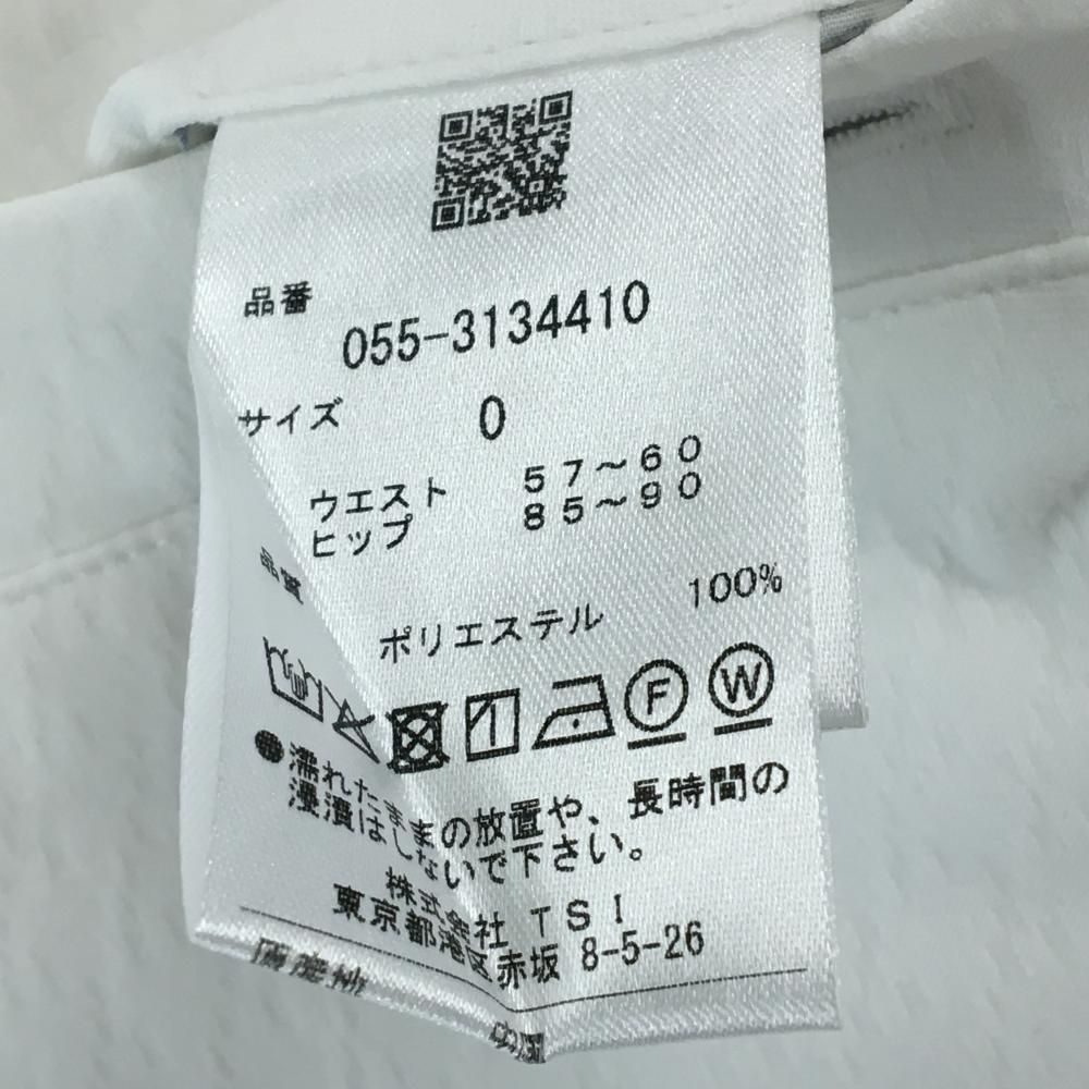 新品】パーリーゲイツ スカート 白×ネイビー 地模様 ビックロゴ 抗菌