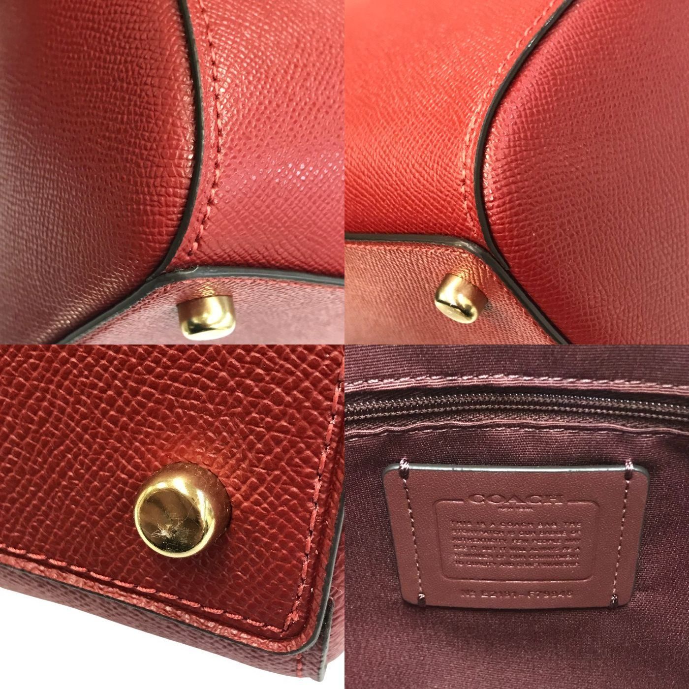 COACH コーチ ローアン サッチェル ハンドバッグ レディース レザー