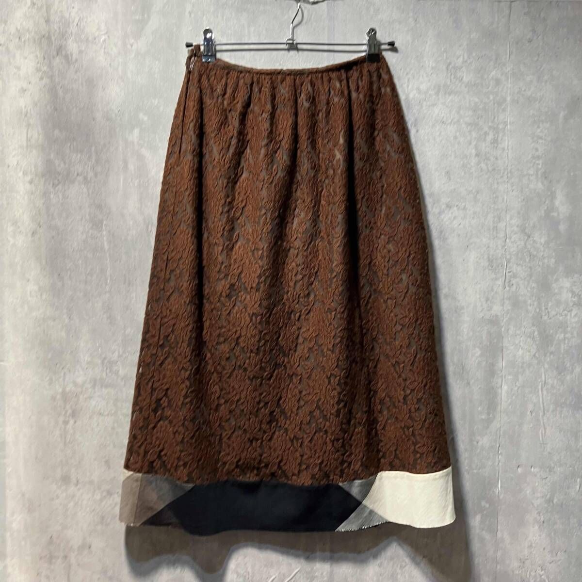 00s archive TRICOT COMME des GARCONS 素材切替レースロングスカート