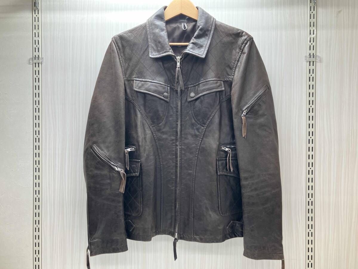 ABAHOUSE アバハウス レザー ライダースジャケット 羊革 サイズ3 