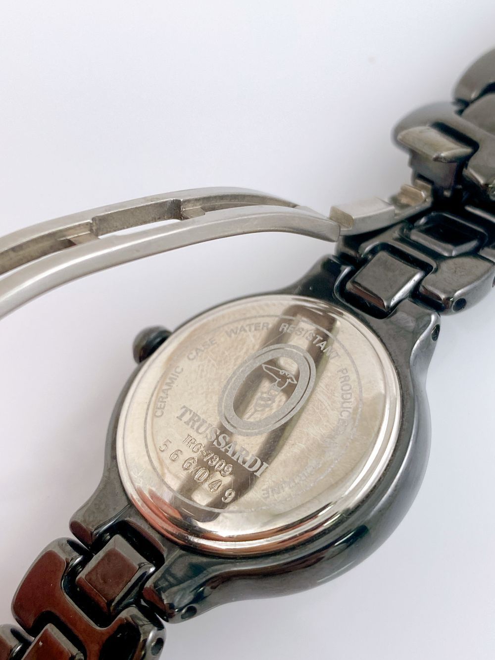 TRUSSARDI トラサルディレディース腕時計 クォーツ スモセコ ブラック