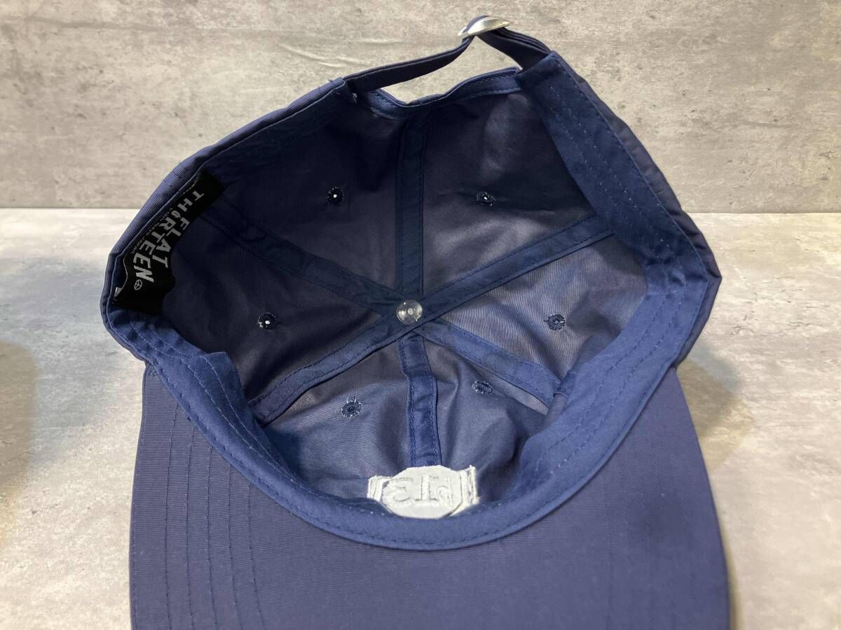 FLAT THIRTEEN キャップ ♭13ロゴ刺繍キャップ ネイビー フラット