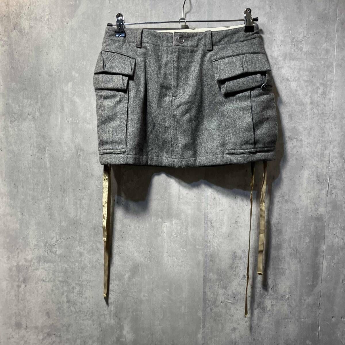 10AW UNDERCOVER ミリタリーデザインウール スカート サイズ1 アンダー