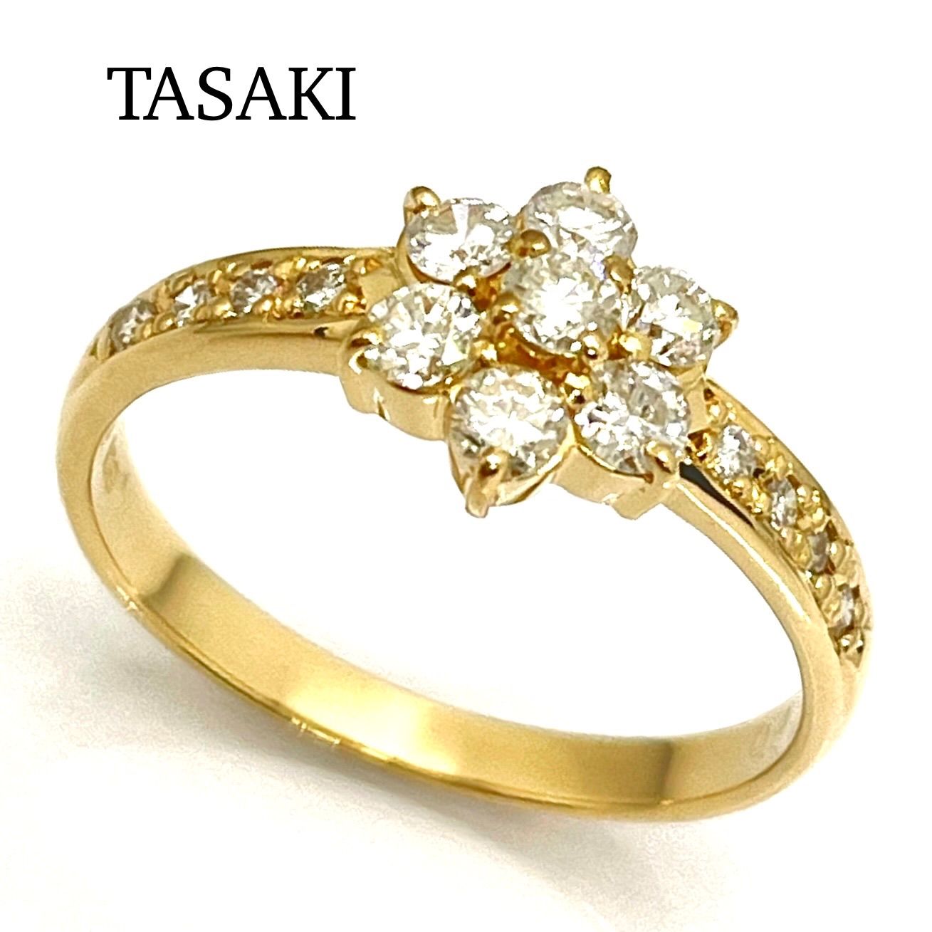 TASAKI / タサキ ダイヤリング フラワー K18YG 0.43ct 9号 - メルカリ