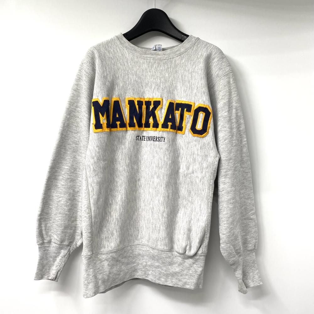 中古】90's Champion REVERSE WEAVE スウェット MANKATO グレー サイズ