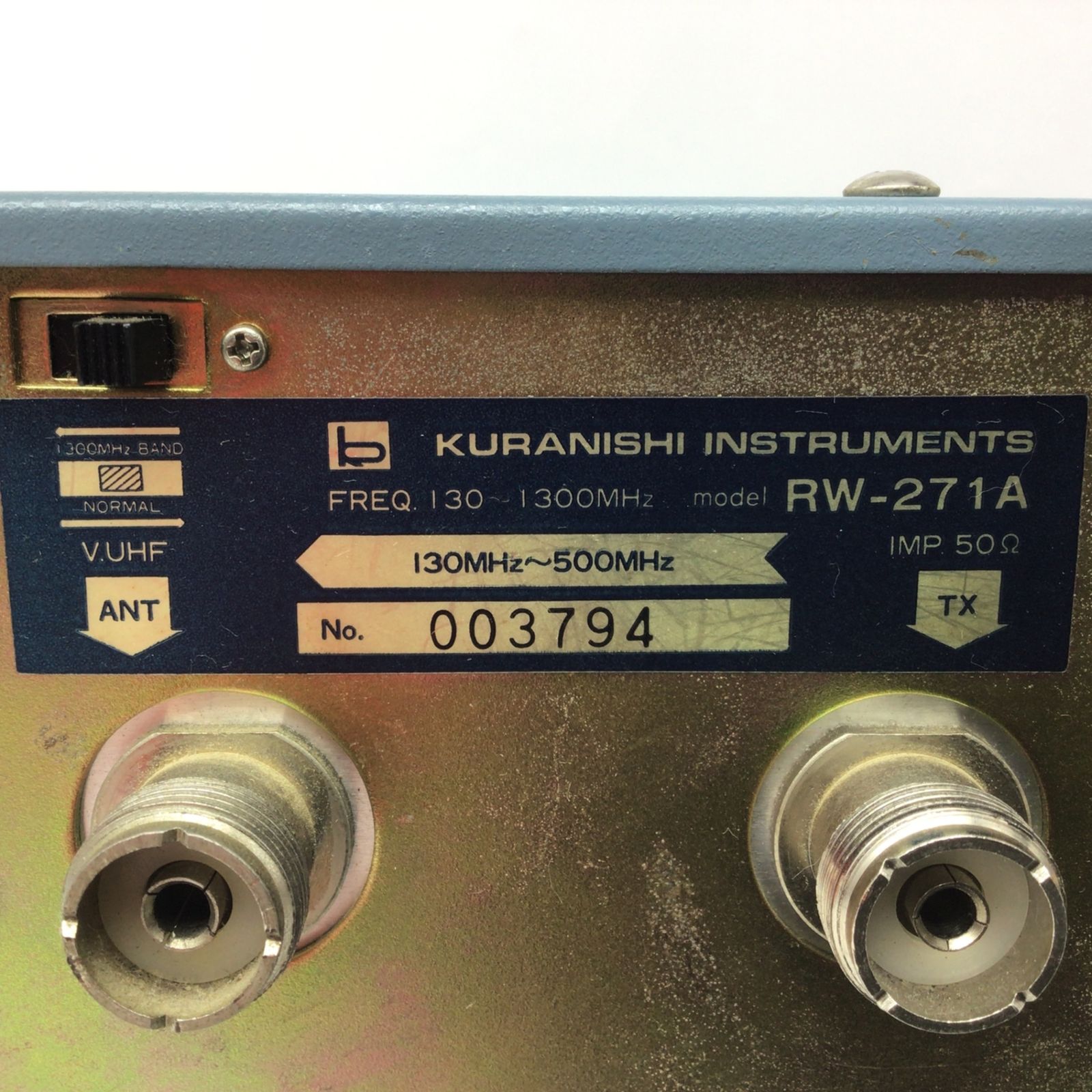 2174 【ジャンク】クラニシ RW-271A SWR計 130〜1300MHz MAX200W