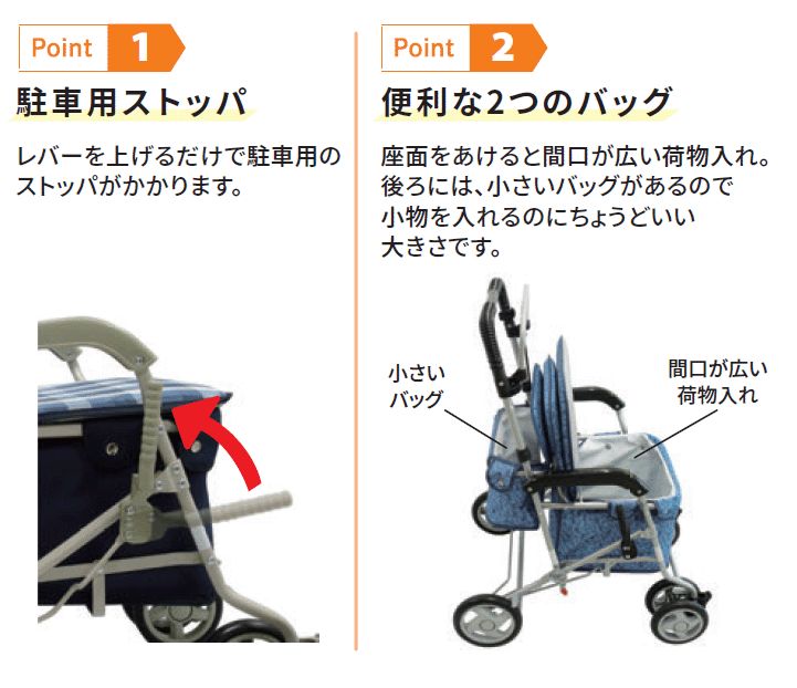 新品】シルバーカー おしゃれ 軽量 ボックスタイプ マーチA 島製作所