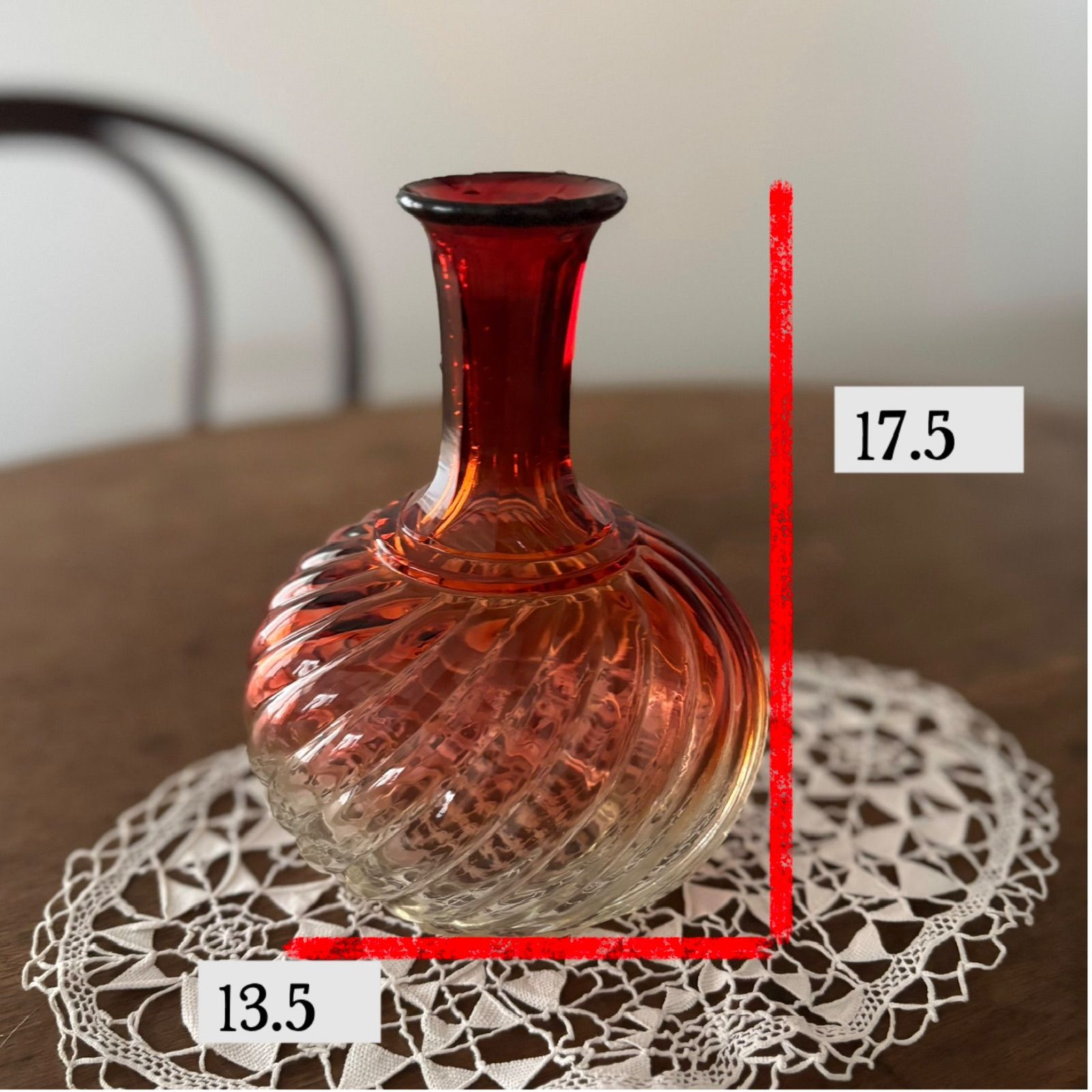 薔薇色のオールドバカラ ツイステッド・バンブー カラフェ - メルカリ