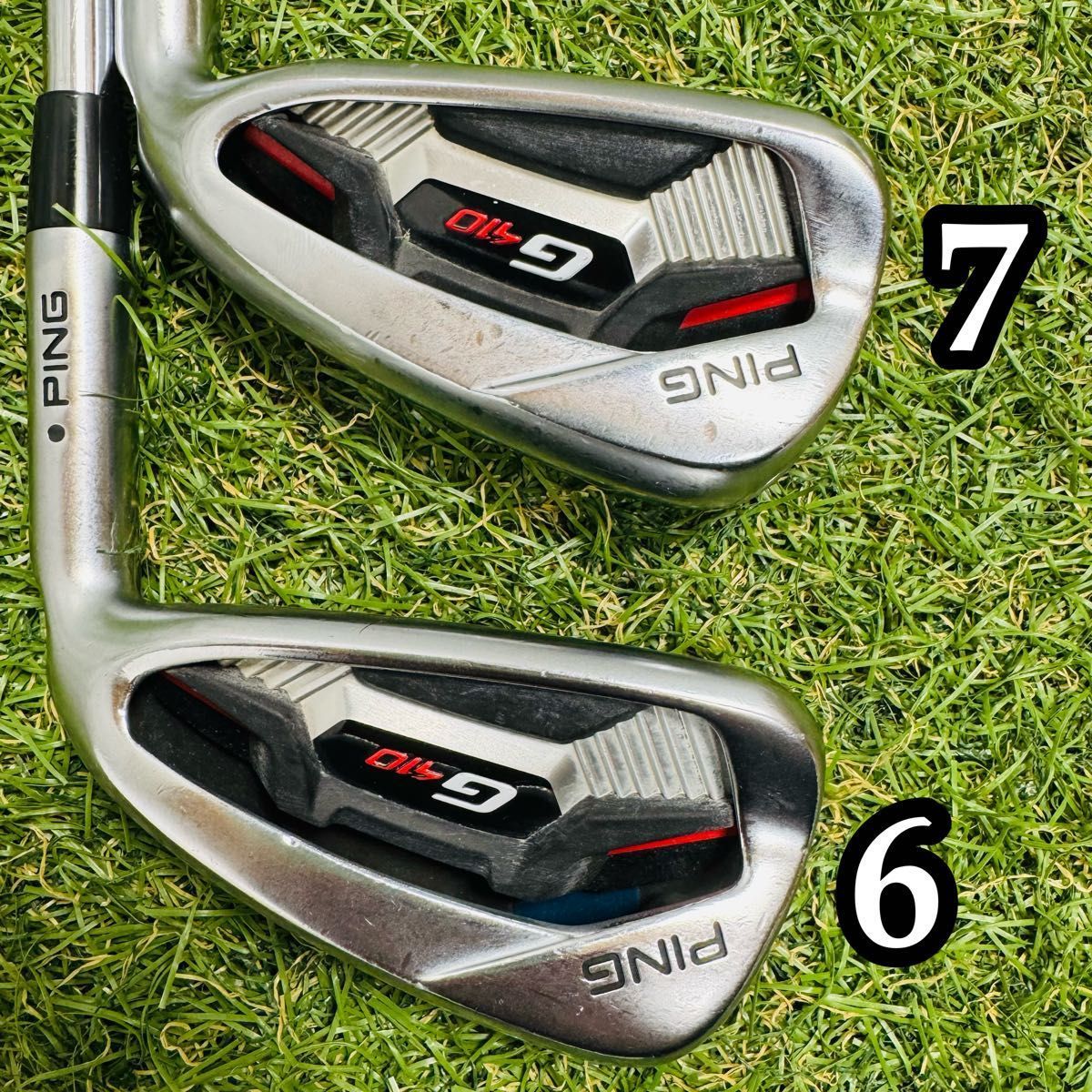 良品】ピン G410 黒ドット メンズアイアンセット 5本 スチール S