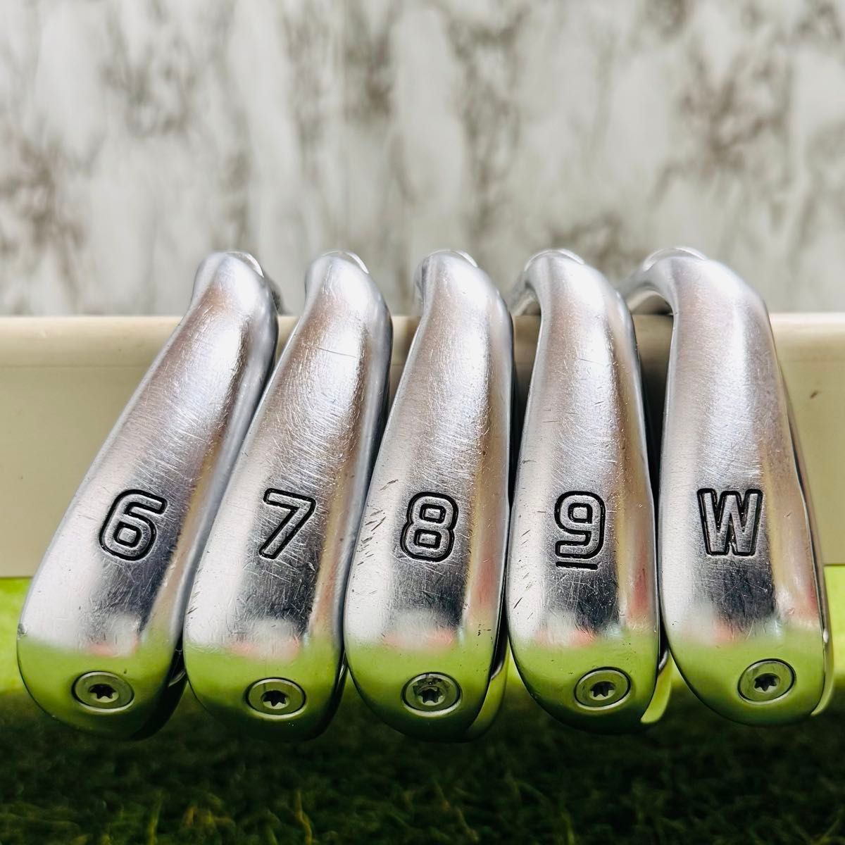 良品】ピン G410 黒ドット メンズアイアンセット 5本 スチール S