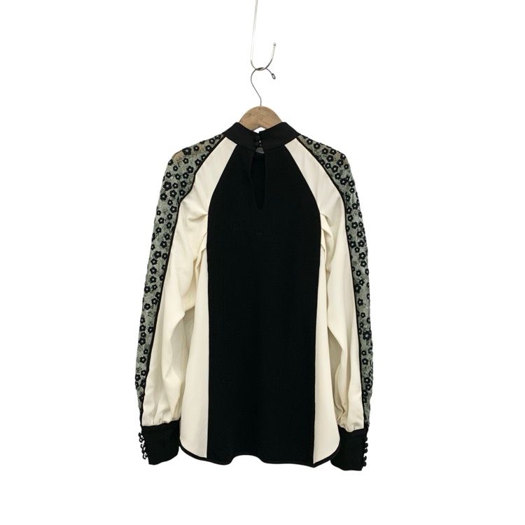 美品 Mame Kurogouchi マメクロゴウチ ブラウス レース シャツ Mame Kurogouchi マメクロゴウチ Pedicel Lace Sleeves Tops 小花柄