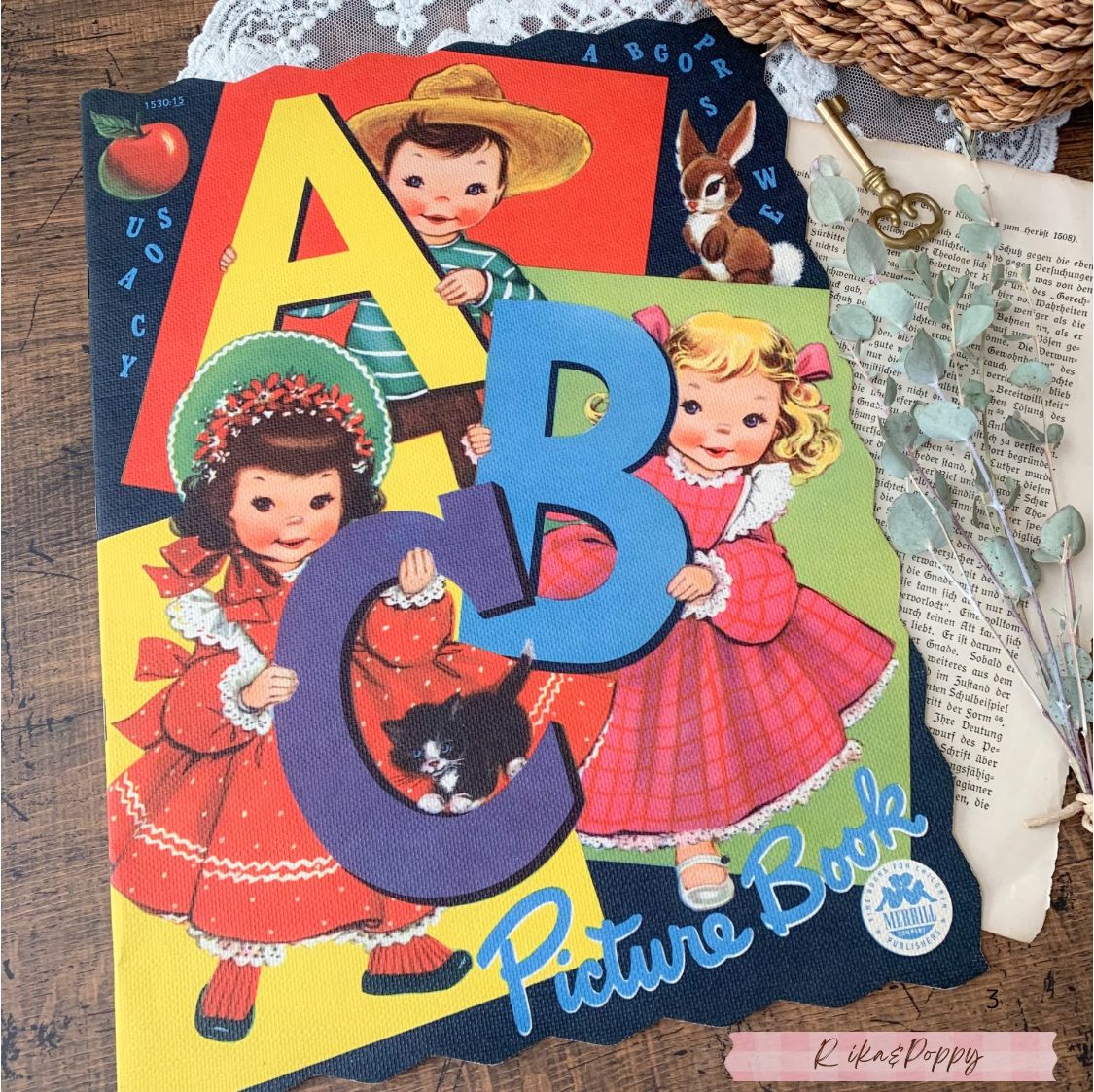 希少】ヴィンテージ絵本 1948年 Merrill ABC Picture Book 大判 レトロ