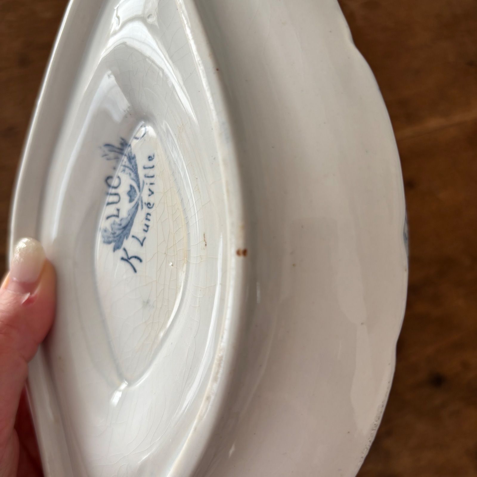 𖦞美品𖦞リュネビル窯『LUC』シリーズ蓋付きソーシエール フランス