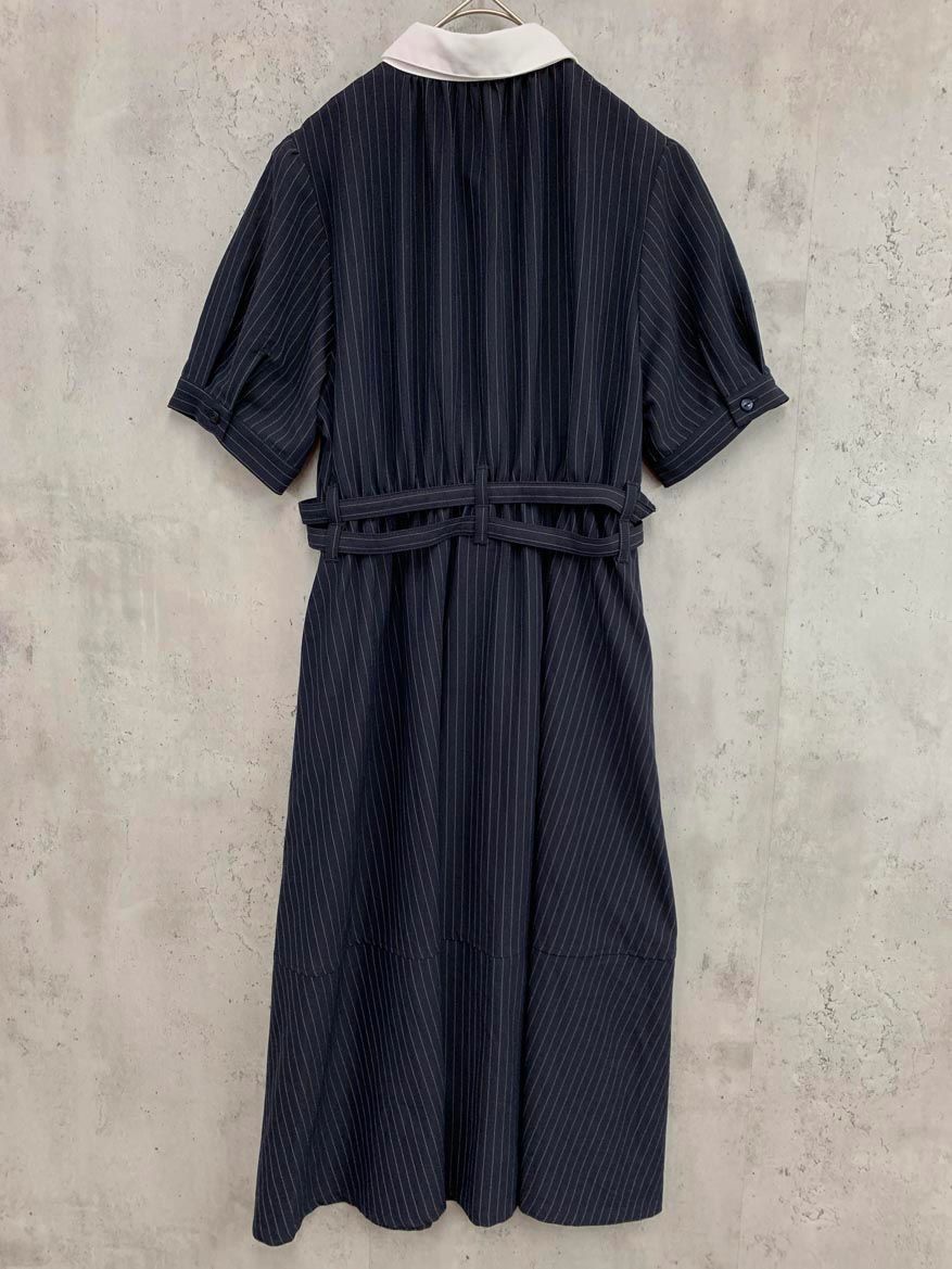 Nicole CLUB ニコルクラブ 4263-1306 ロング ワンピース size38/紺