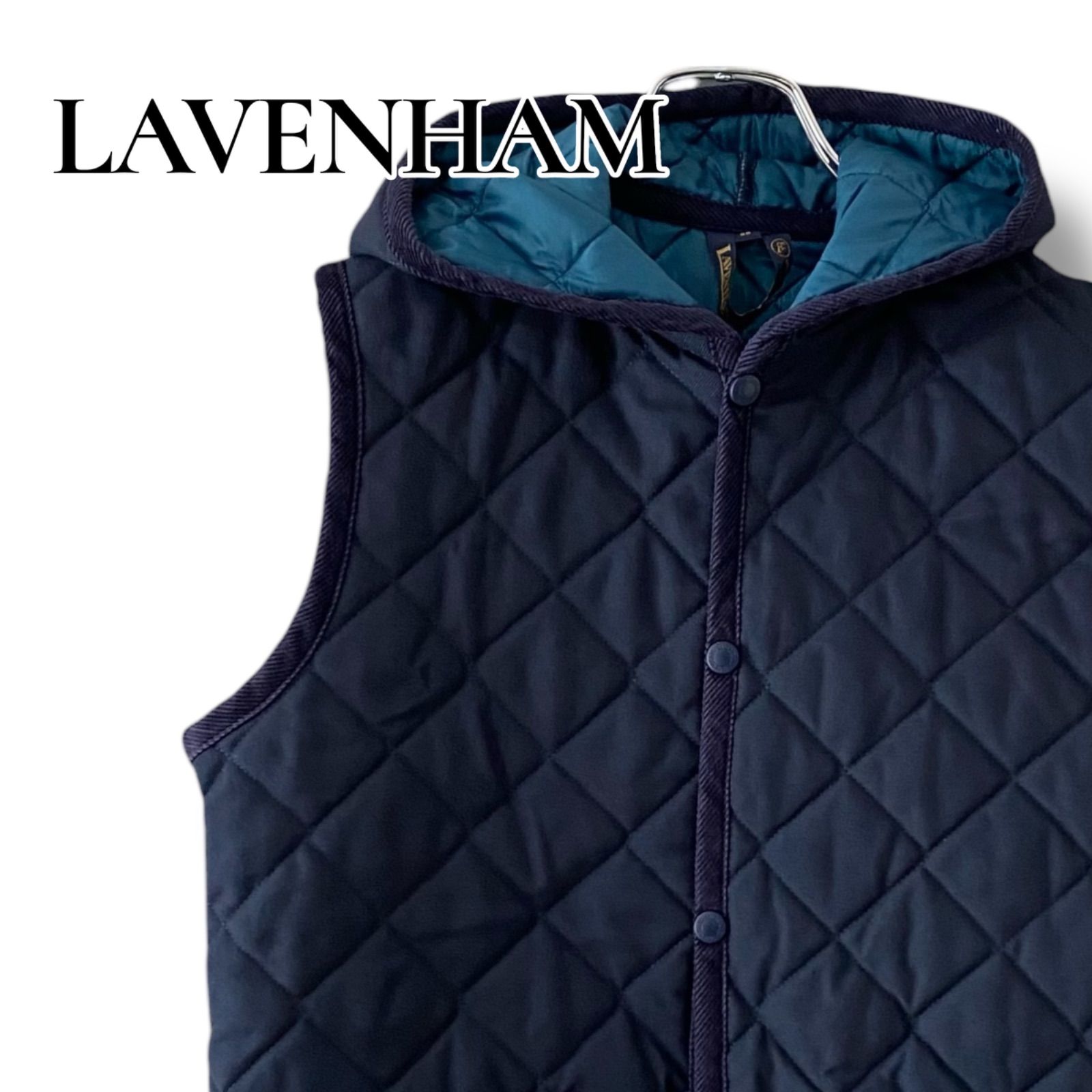 LAVENHAM ラベンハム 極上キルティングベスト フード付 38 Mサイズ