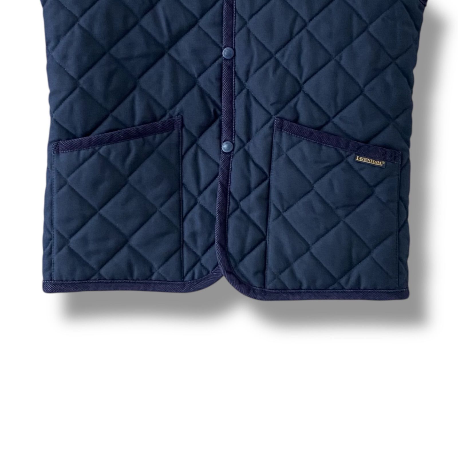 LAVENHAM ラベンハム 極上キルティングベスト フード付 38 Mサイズ