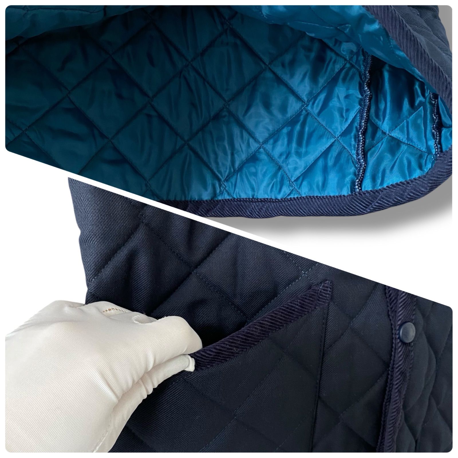 LAVENHAM ラベンハム 極上キルティングベスト フード付 38 Mサイズ