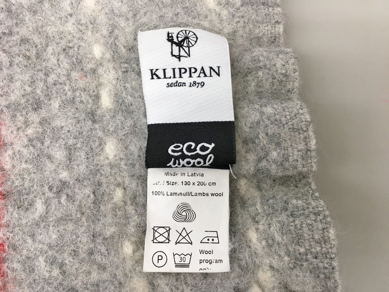 クリッパン KLIPPAN ブランケット レディース グレー×ピンク eco wool
