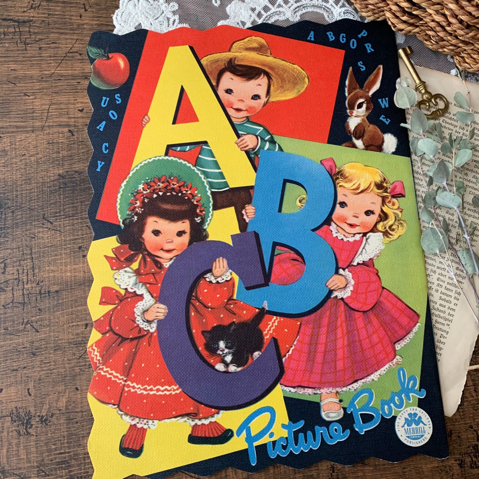 希少】ヴィンテージ絵本 1948年 Merrill ABC Picture Book 大判 レトロ
