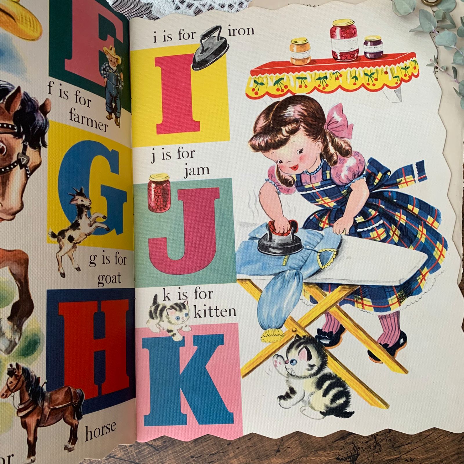 希少】ヴィンテージ絵本 1948年 Merrill ABC Picture Book 大判 レトロ