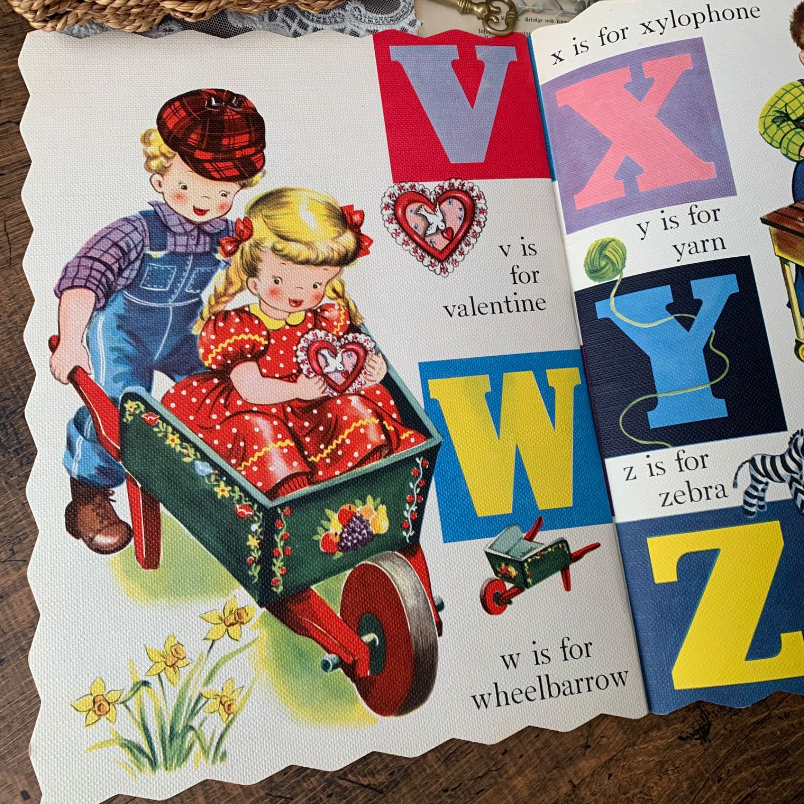 希少】ヴィンテージ絵本 1948年 Merrill ABC Picture Book 大判 レトロ