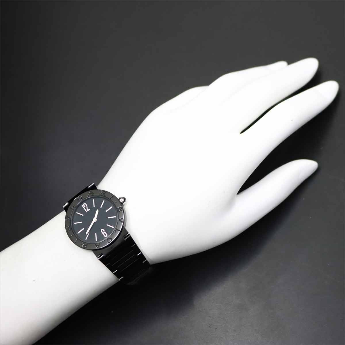 BVLGARI ブラッククォーツ腕時計 腕時計 ブラックダイヤル BVLGARI