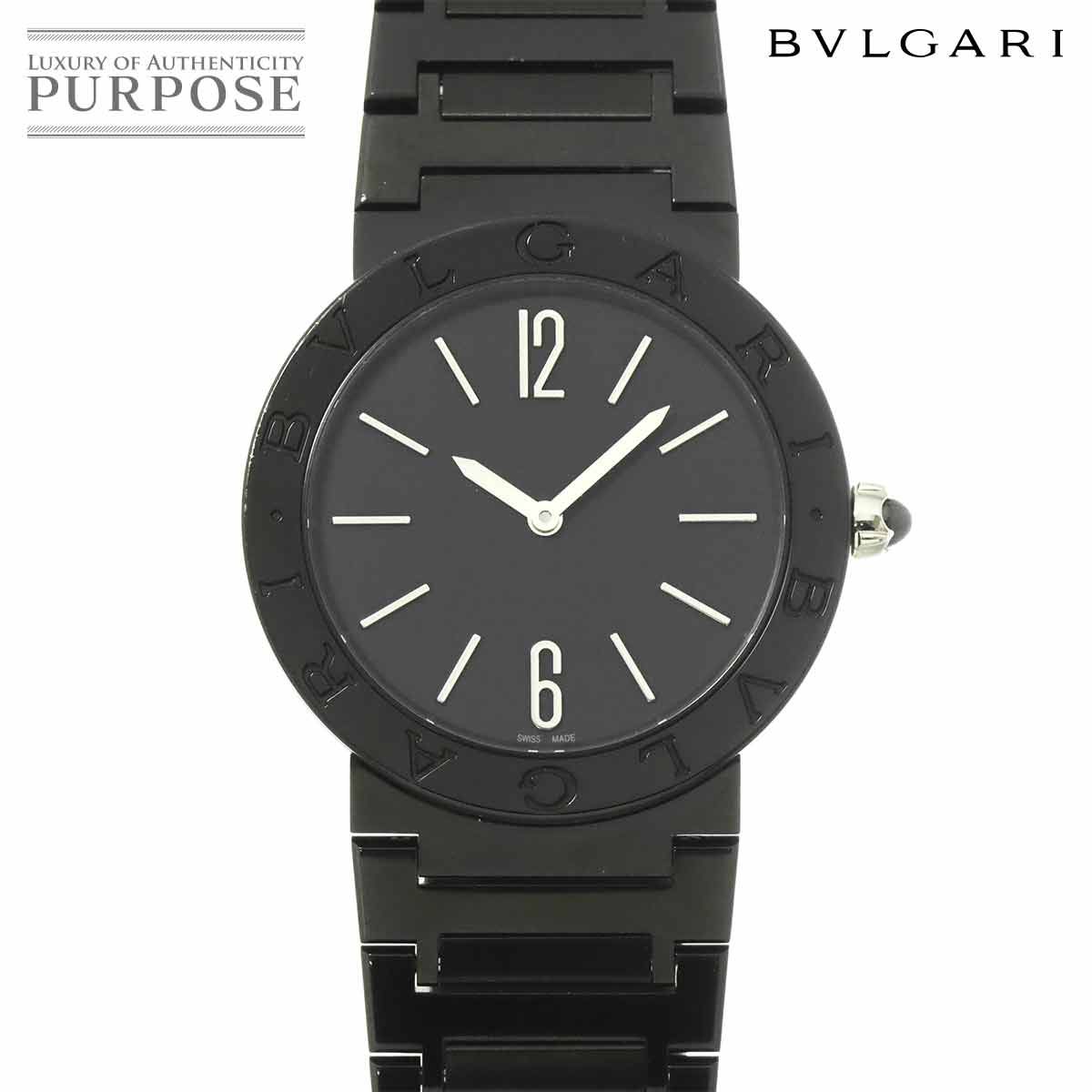 BVLGARI ブラッククォーツ腕時計 腕時計 ブラックダイヤル BVLGARI