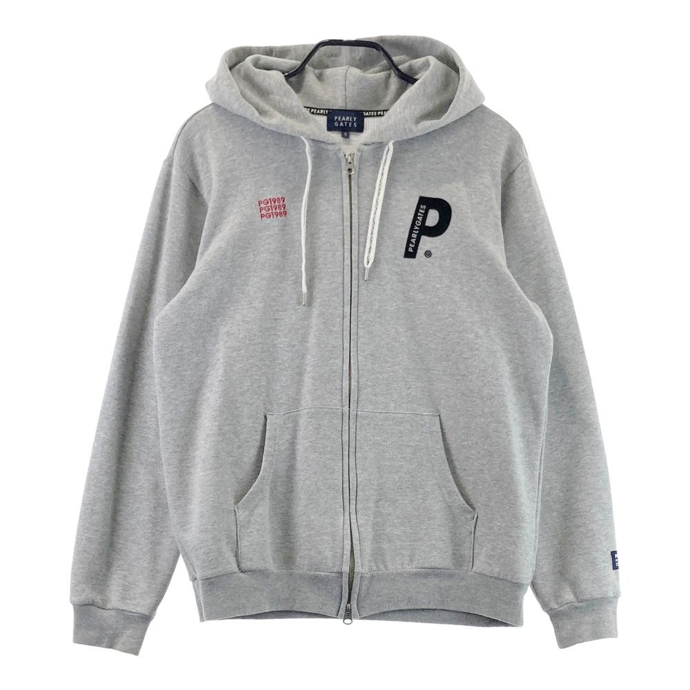 サイズ：5 PEARLY GATES パーリーゲイツ 長袖ジップパーカー グレー系