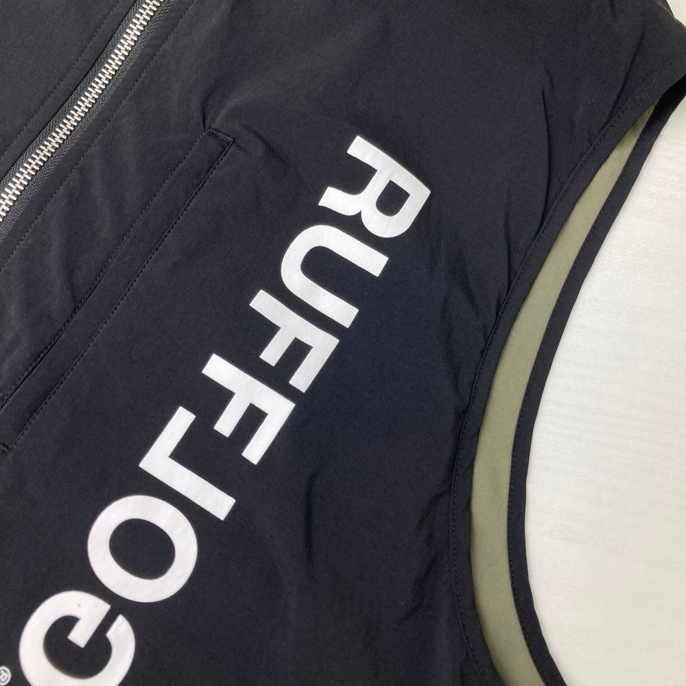 サイズ：XL RUFFLOG ラフロッグ リバーシブル ジップベスト ブラック系