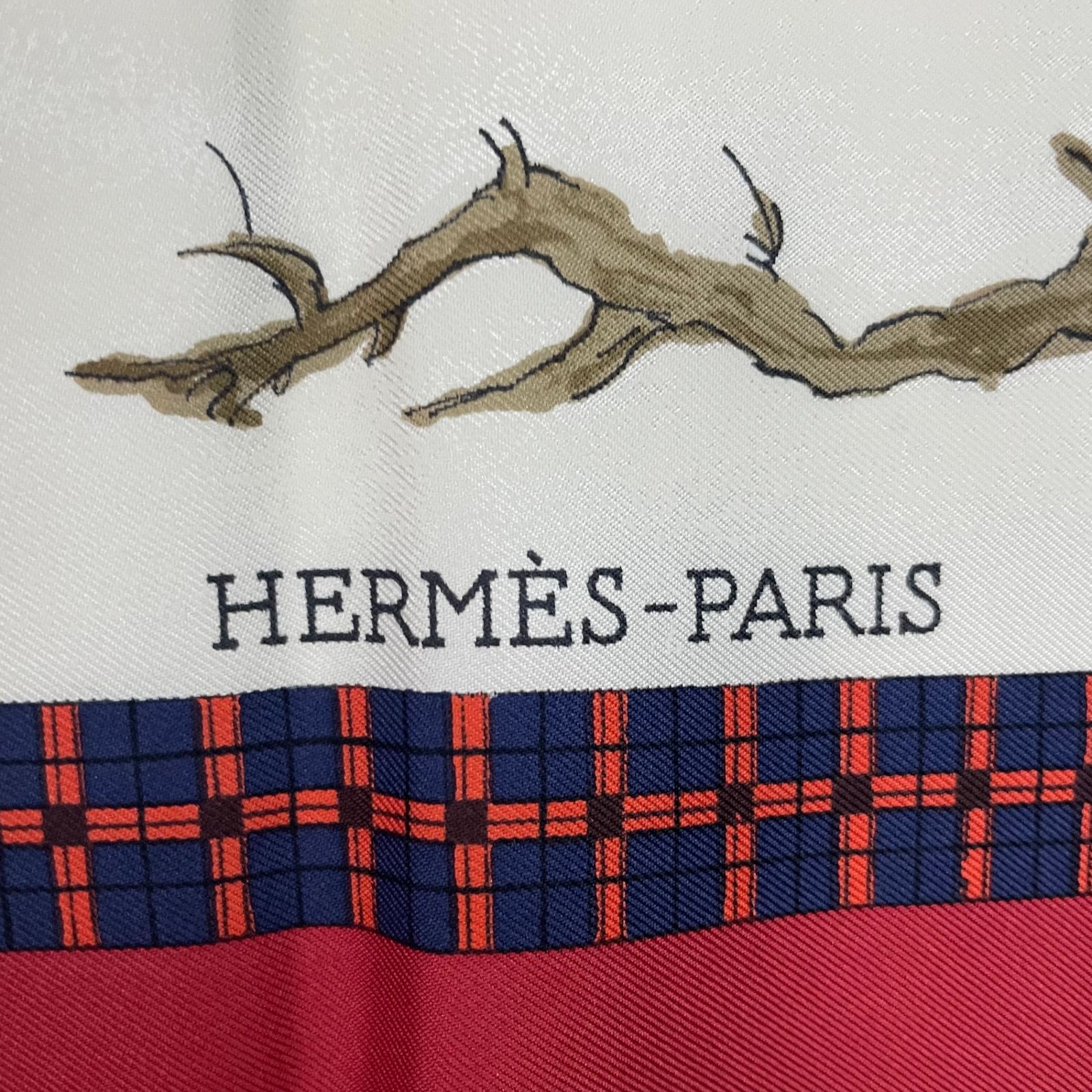 新品同様 HERMES エルメス スカーフ シルク カレ90 LHIVER EN POSTE 冬